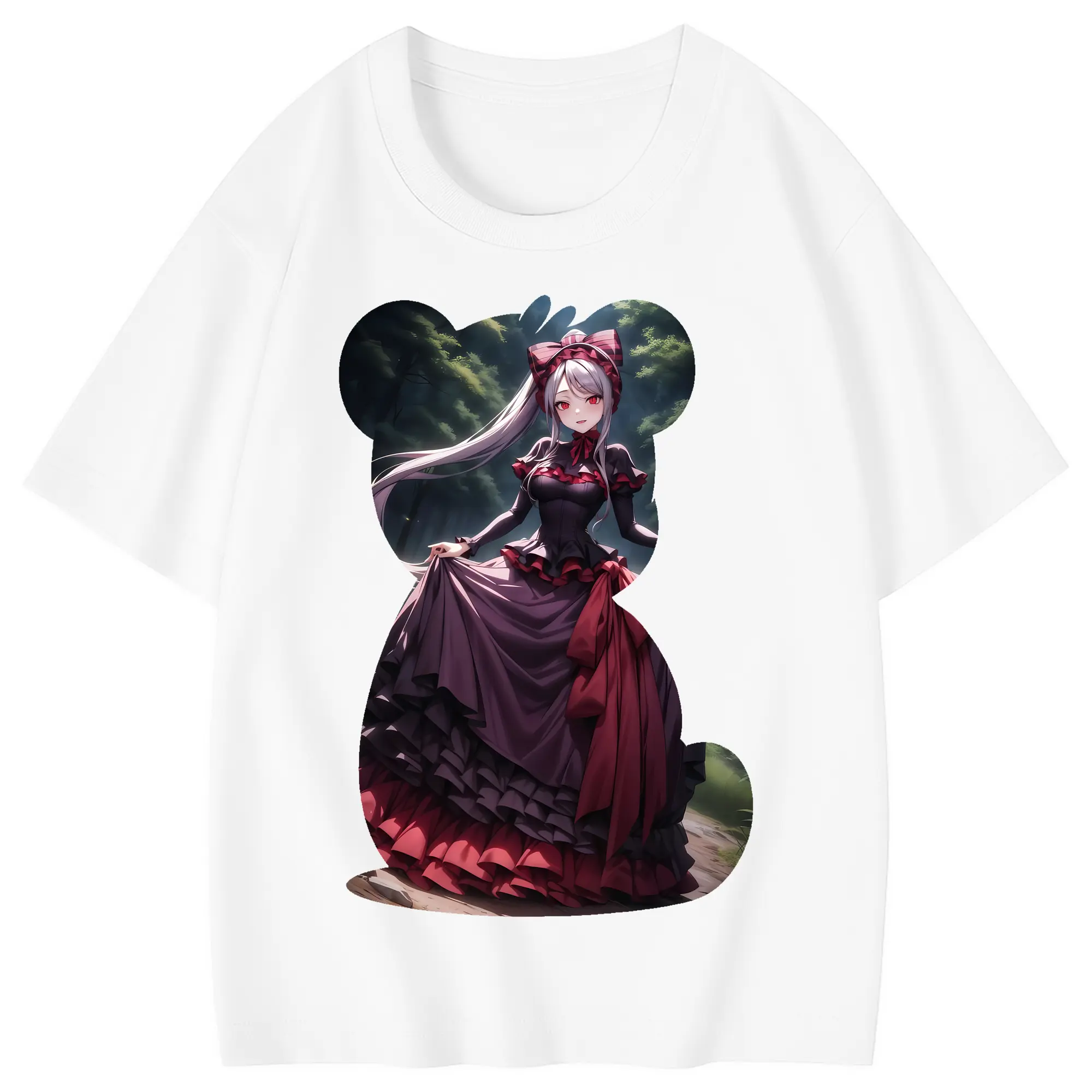 オーバーロード グッズ シャルティア・ブラッドフォールン - 綿100％ キッズTシャツ ・ フロントプリント ・ 快適 通気性 ・ スポーツ カジュアル 散歩用