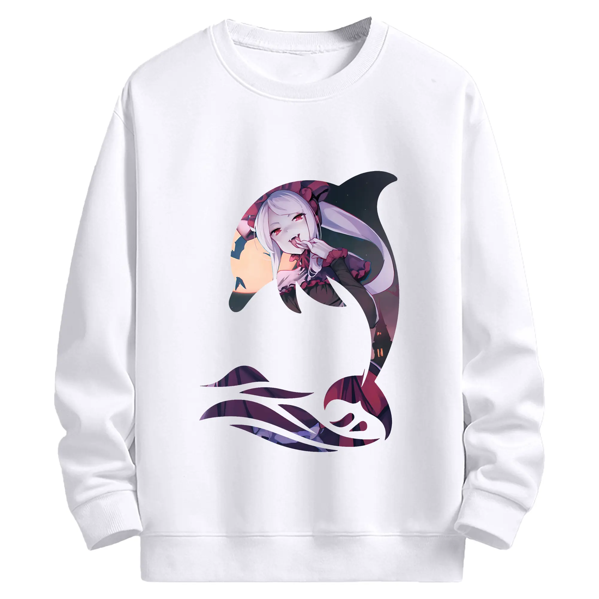 オーバーロード グッズ シャルティア・ブラッドフォールン - 高品質 クルーネック スウェット ・ コットン59％ ポリエステル41％ ・ ユニセックス 長袖 トレーナー ・ カジュアル デイリー スポーツ 散歩用