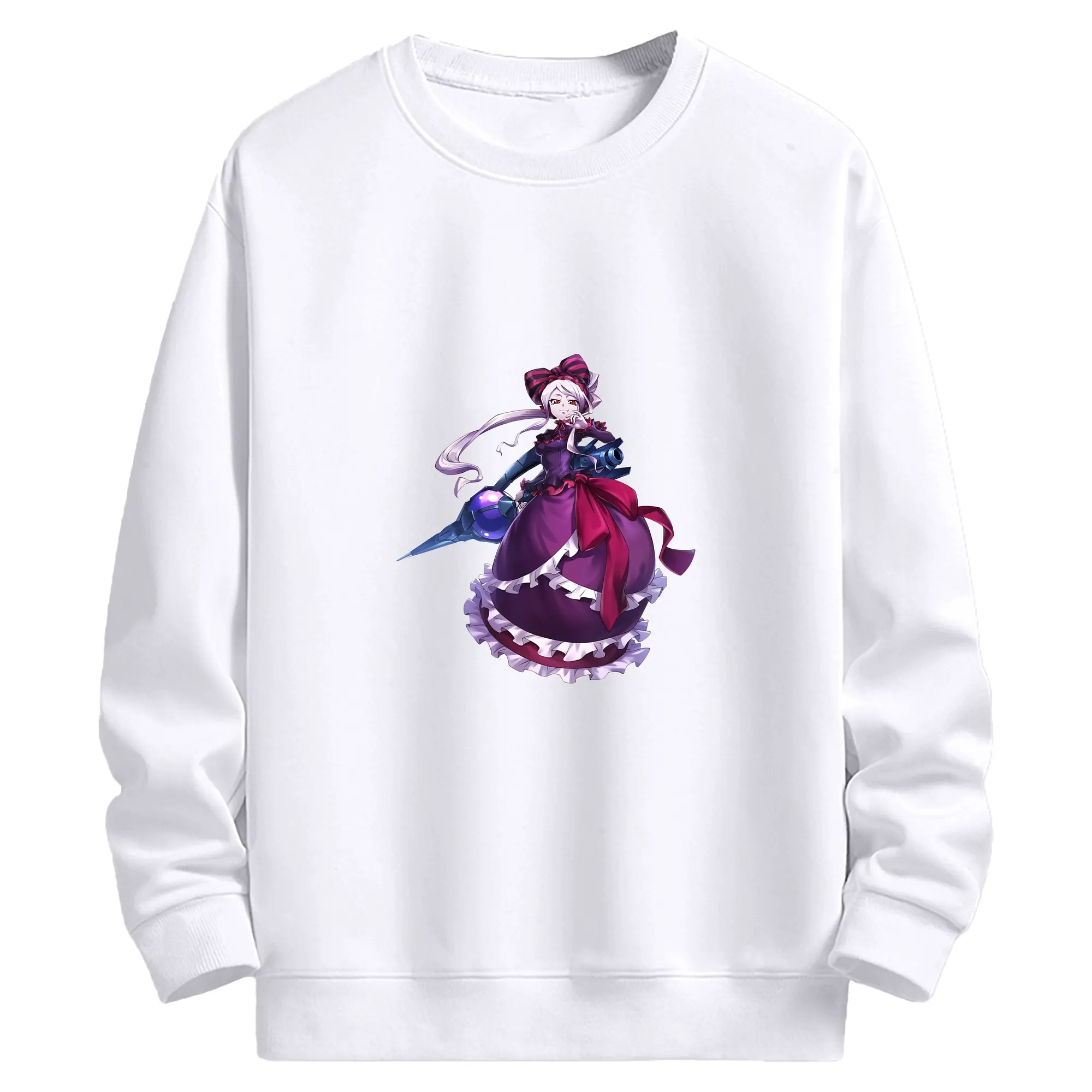 オーバーロード グッズ シャルティア・ブラッドフォールン - 高品質 クルーネック スウェット ・ コットン59％ ポリエステル41％ ・ ユニセックス 長袖 トレーナー ・ カジュアル デイリー スポーツ 散歩用