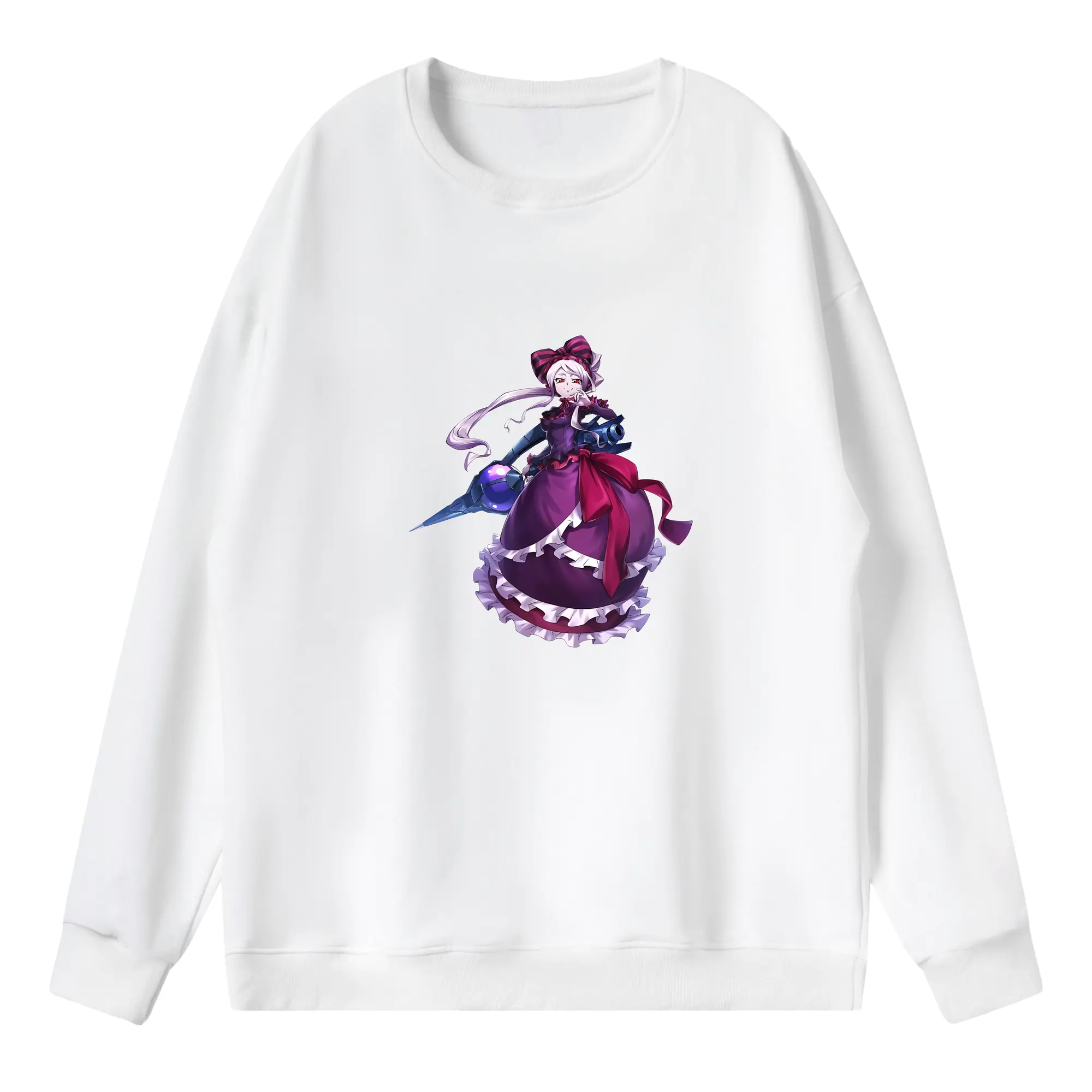 オーバーロード グッズ シャルティア・ブラッドフォールン - 薄手 クルーネック スウェット 裏毛260g · ポリエステル 春秋向け カジュアル 男女兼用 · トレーナー デイリー スポーツ 散歩に最適