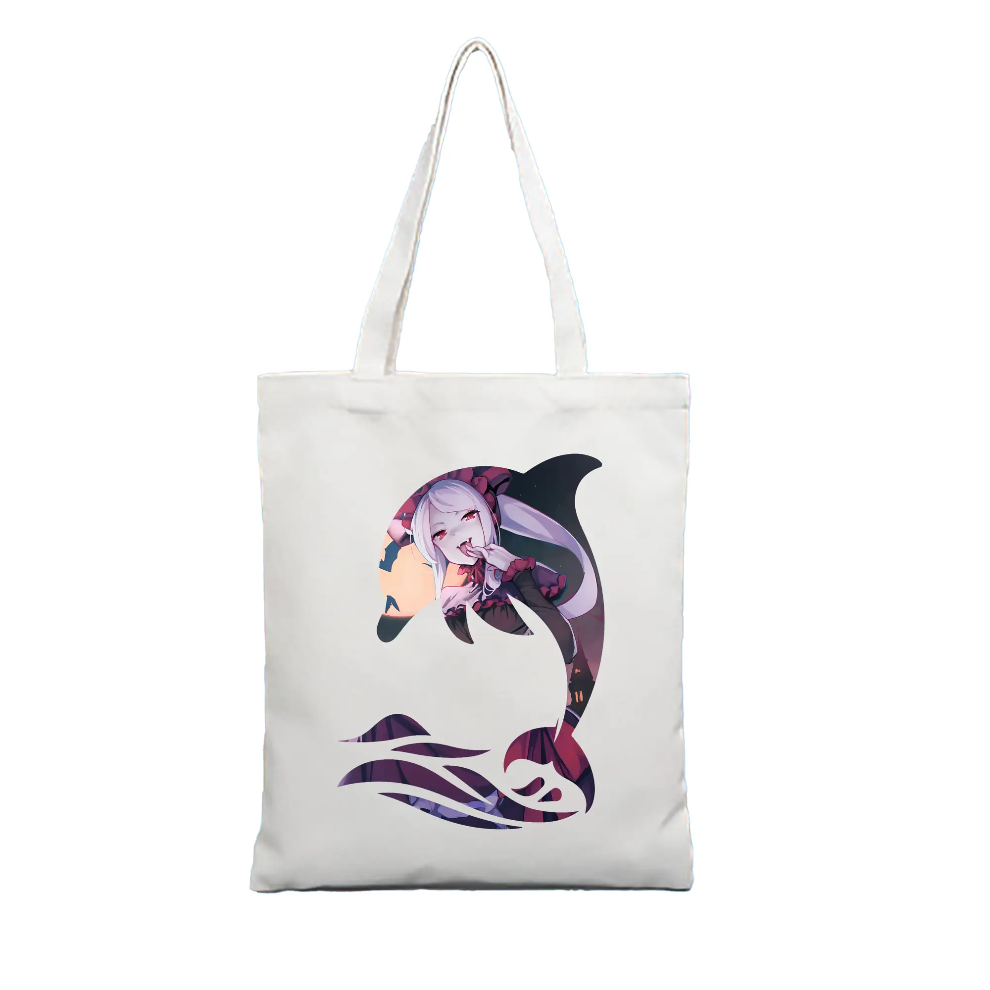 オーバーロード グッズ シャルティア・ブラッドフォールン - 縦型キャンバス手提げバッグ（トートバッグ） ・ キャンバス素材 ・ ショッピング用 ・ 軽量 丈夫 お手入れ簡単