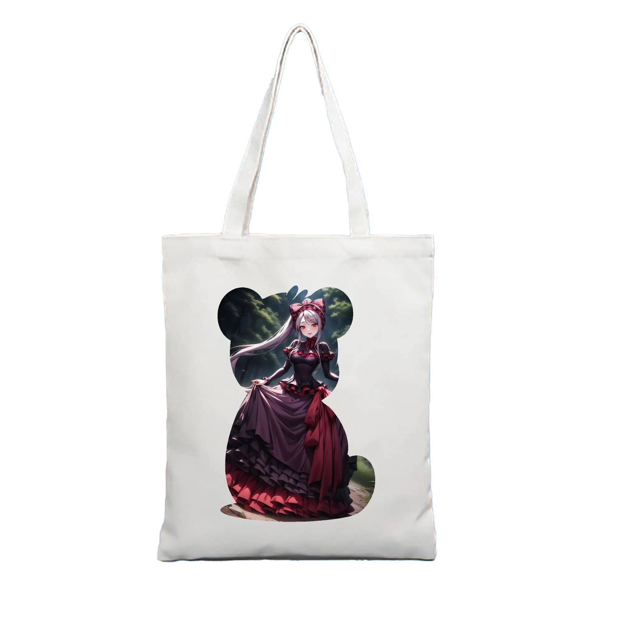 オーバーロード グッズ シャルティア・ブラッドフォールン - 縦型キャンバス手提げバッグ（トートバッグ） ・ キャンバス素材 ・ ショッピング用 ・ 軽量 丈夫 お手入れ簡単