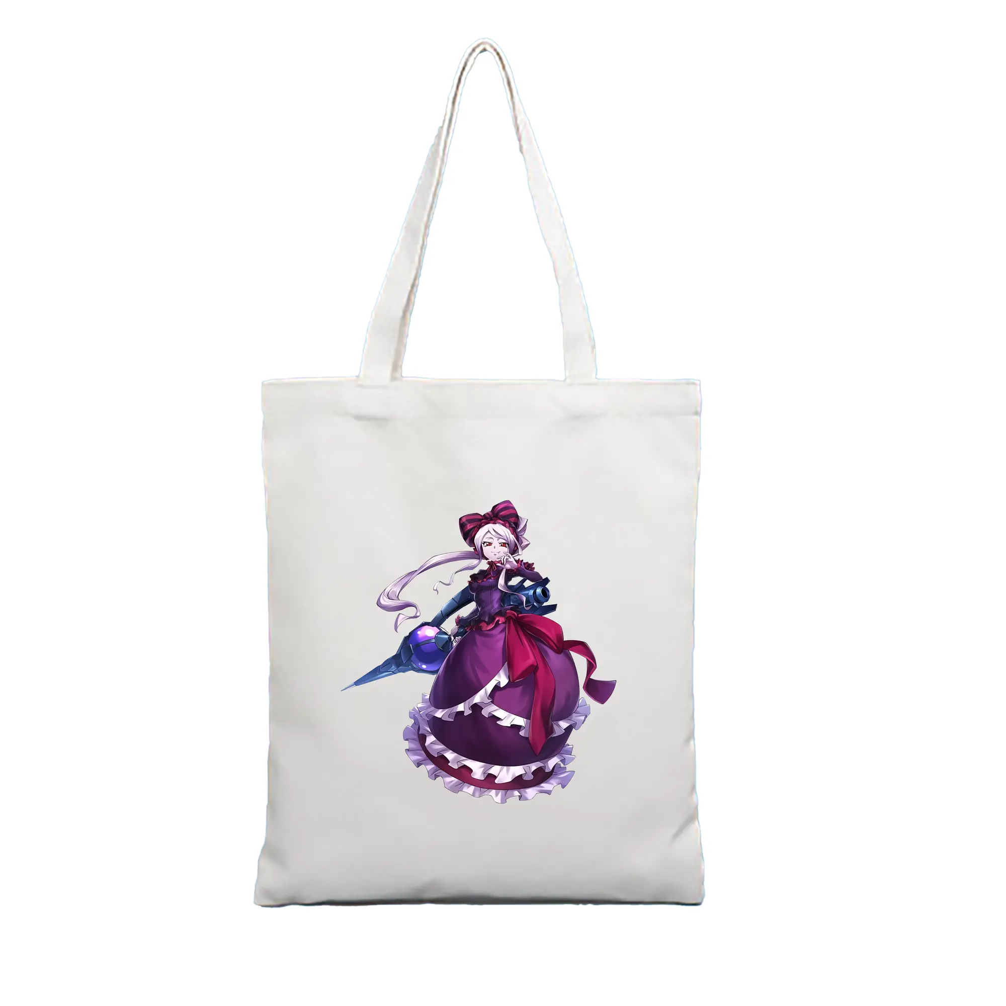 オーバーロード グッズ シャルティア・ブラッドフォールン - 縦型キャンバス手提げバッグ（トートバッグ） ・ キャンバス素材 ・ ショッピング用 ・ 軽量 丈夫 お手入れ簡単