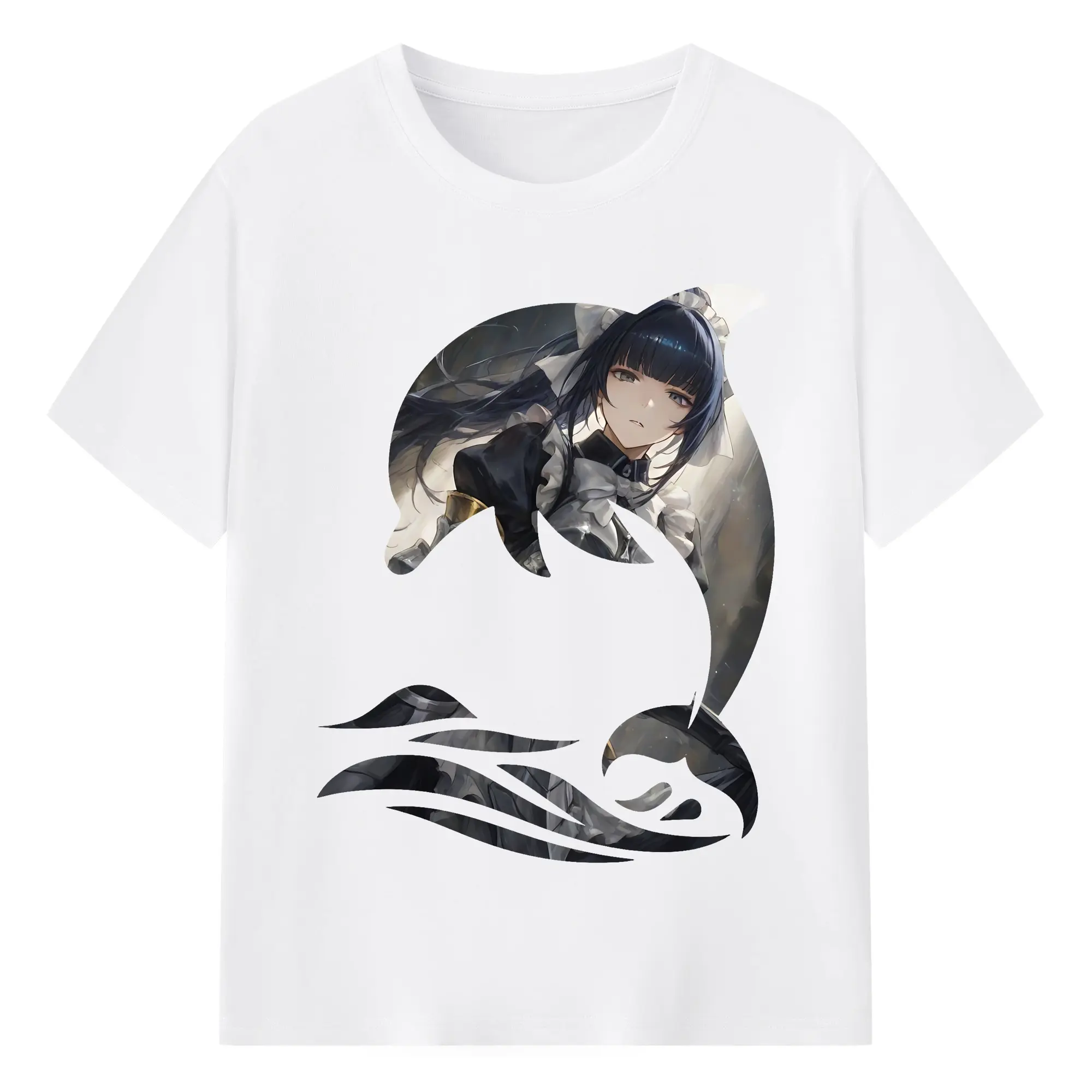 オーバーロード グッズ ナーベラル・ガンマ - 綿100％ 半袖Tシャツ ・ フロントプリント ・ 快適 通気性 ・ 日常使い 散歩 スポーツ用