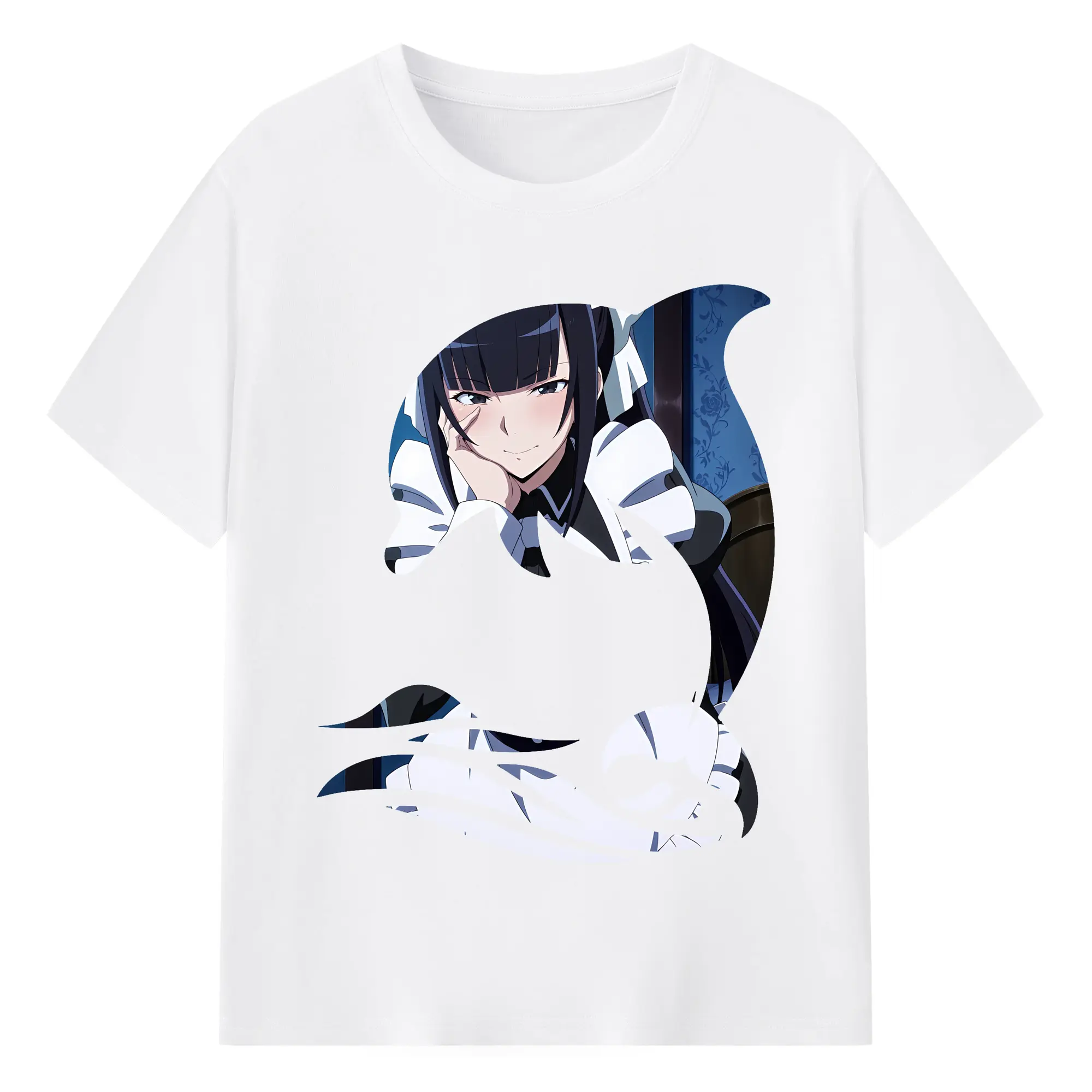 オーバーロード グッズ ナーベラル・ガンマ - 綿100％ 半袖Tシャツ ・ フロントプリント ・ 快適 通気性 ・ 日常使い 散歩 スポーツ用