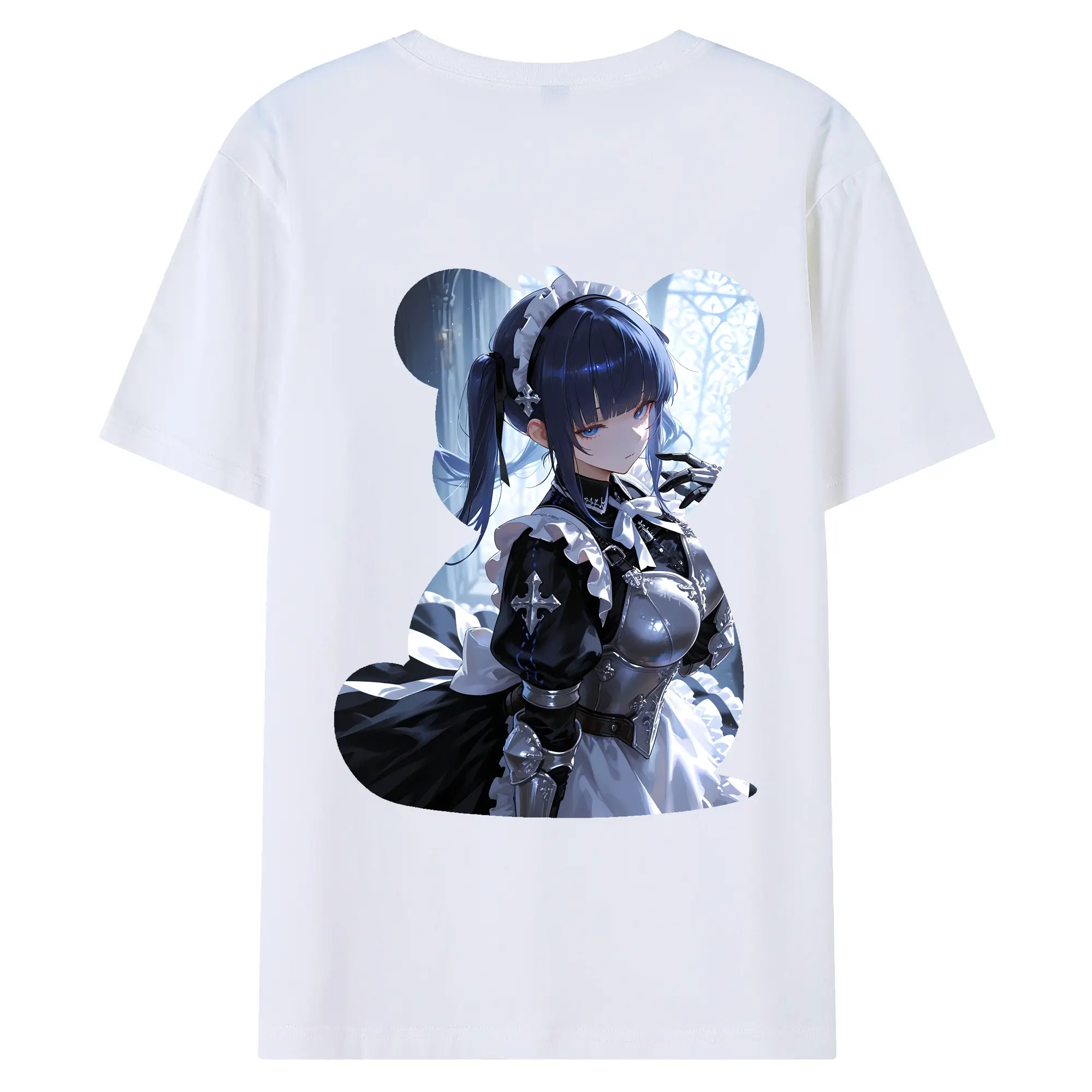 オーバーロード グッズ ナーベラル・ガンマ - 綿100％ 半袖Tシャツ ・ バックプリント ・ 快適 通気性 ・ 日常使い 散歩 スポーツ用