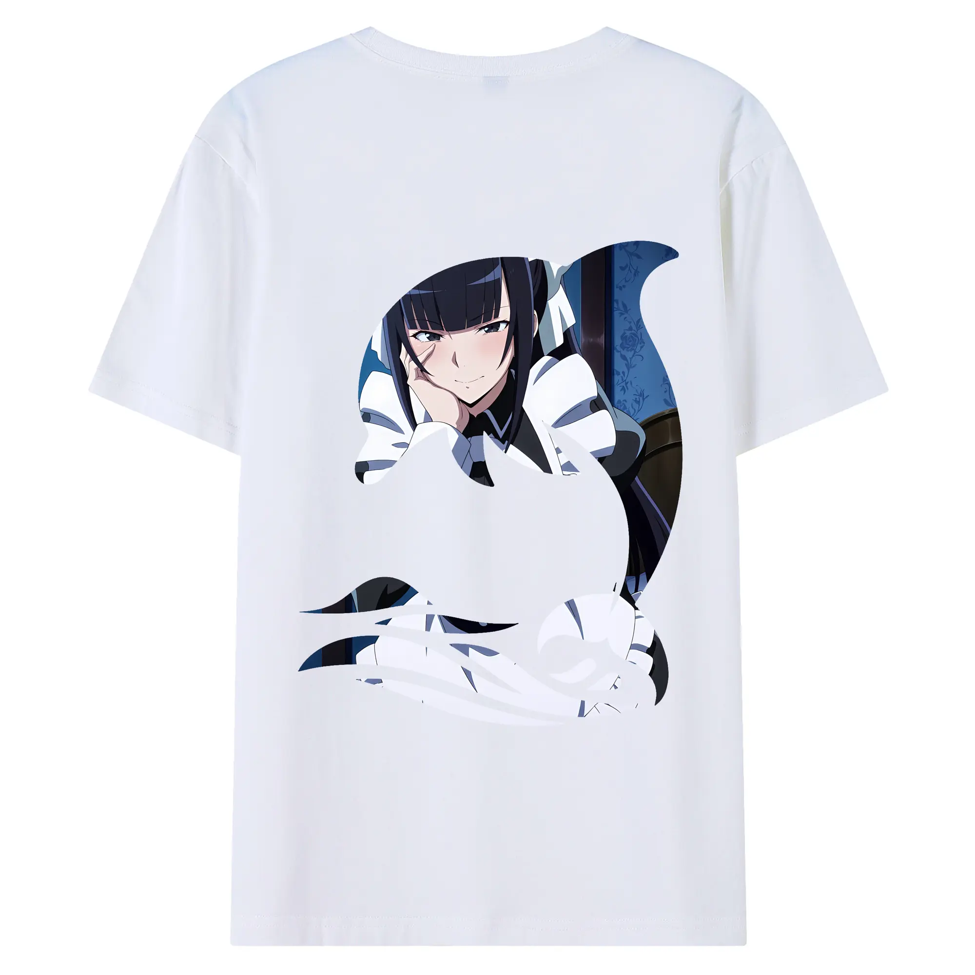 オーバーロード グッズ ナーベラル・ガンマ - 綿100％ 半袖Tシャツ ・ バックプリント ・ 快適 通気性 ・ 日常使い 散歩 スポーツ用