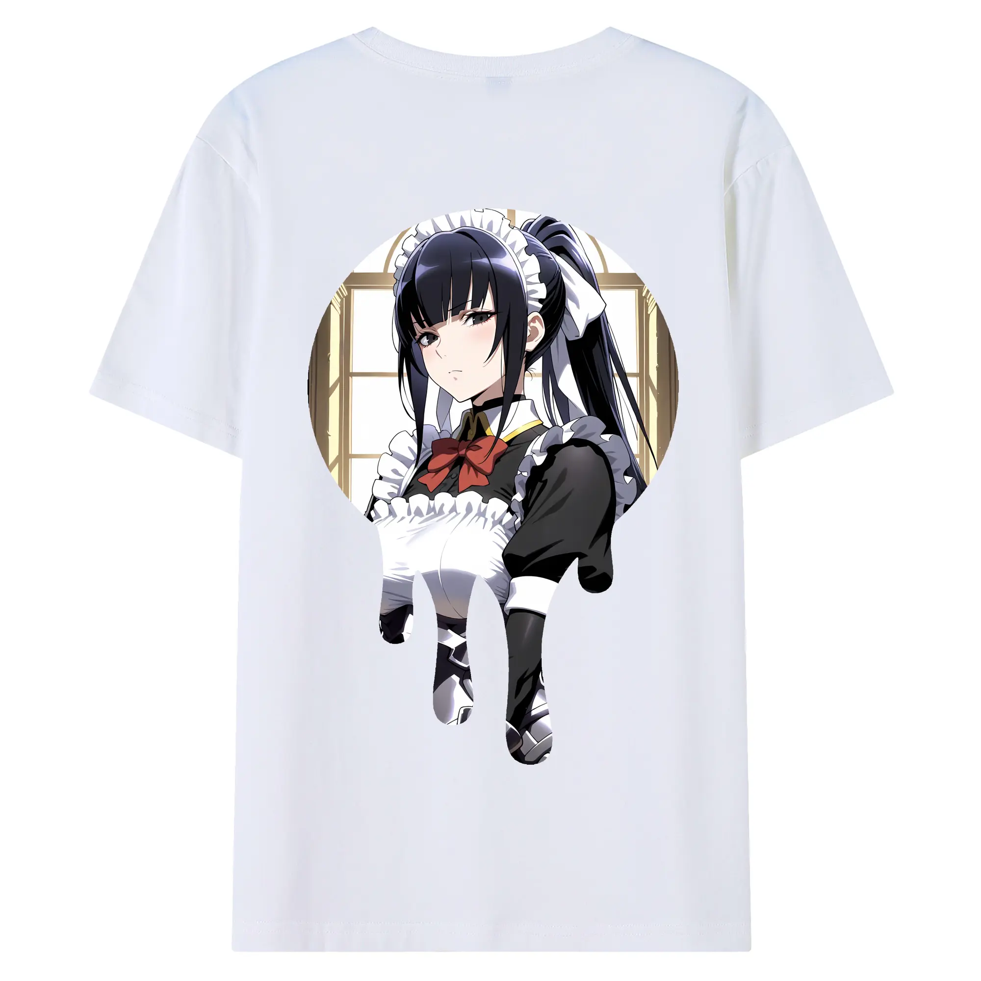 オーバーロード グッズ ナーベラル・ガンマ - 綿100％ 半袖Tシャツ ・ バックプリント ・ 快適 通気性 ・ 日常使い 散歩 スポーツ用