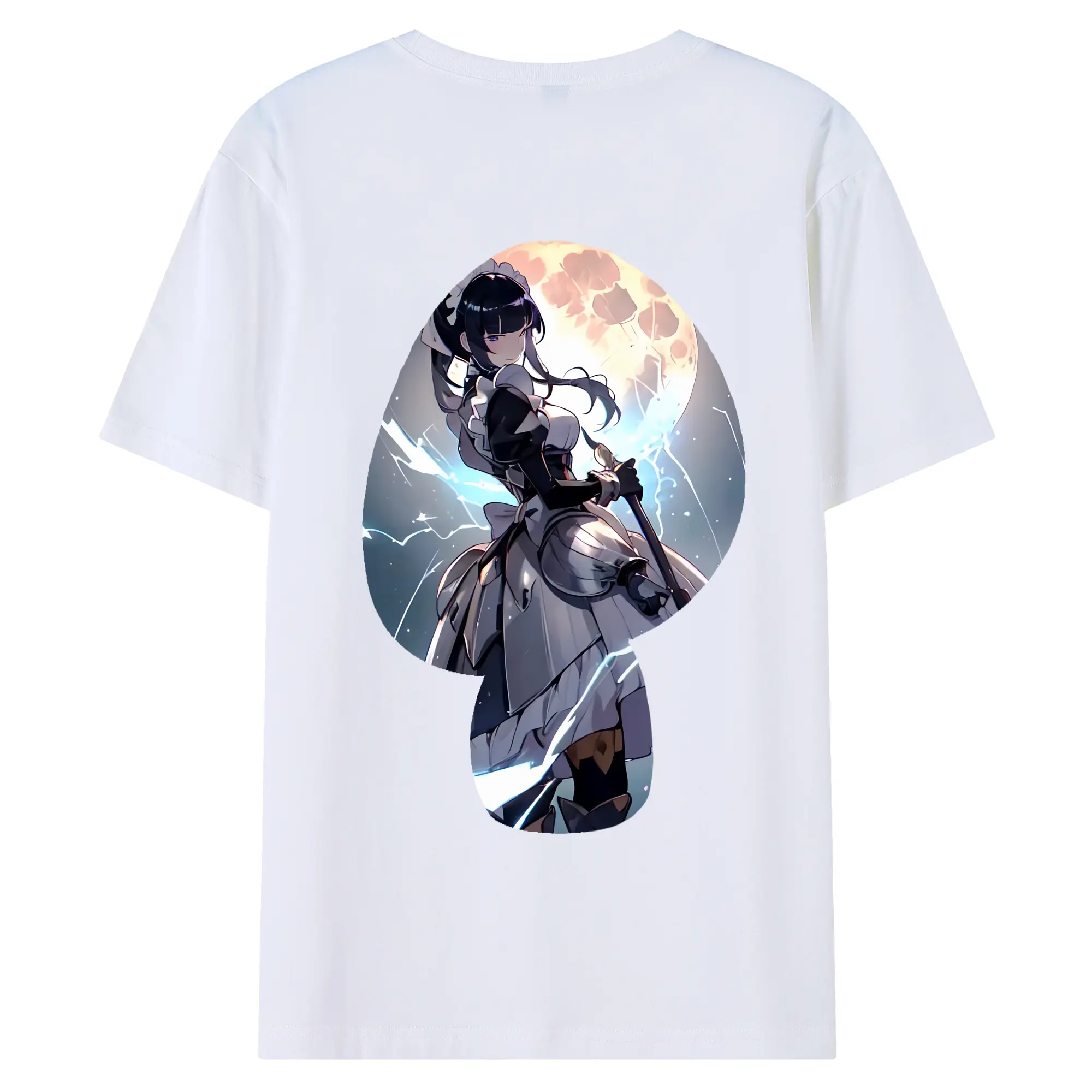 オーバーロード グッズ ナーベラル・ガンマ - 綿100％ 半袖Tシャツ ・ バックプリント ・ 快適 通気性 ・ 日常使い 散歩 スポーツ用