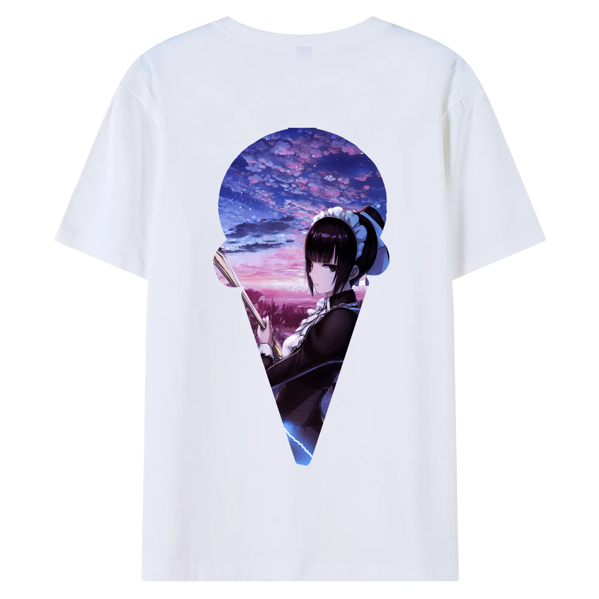 オーバーロード グッズ ナーベラル・ガンマ - 綿100％ 半袖Tシャツ ・ バックプリント ・ 快適 通気性 ・ 日常使い 散歩 スポーツ用