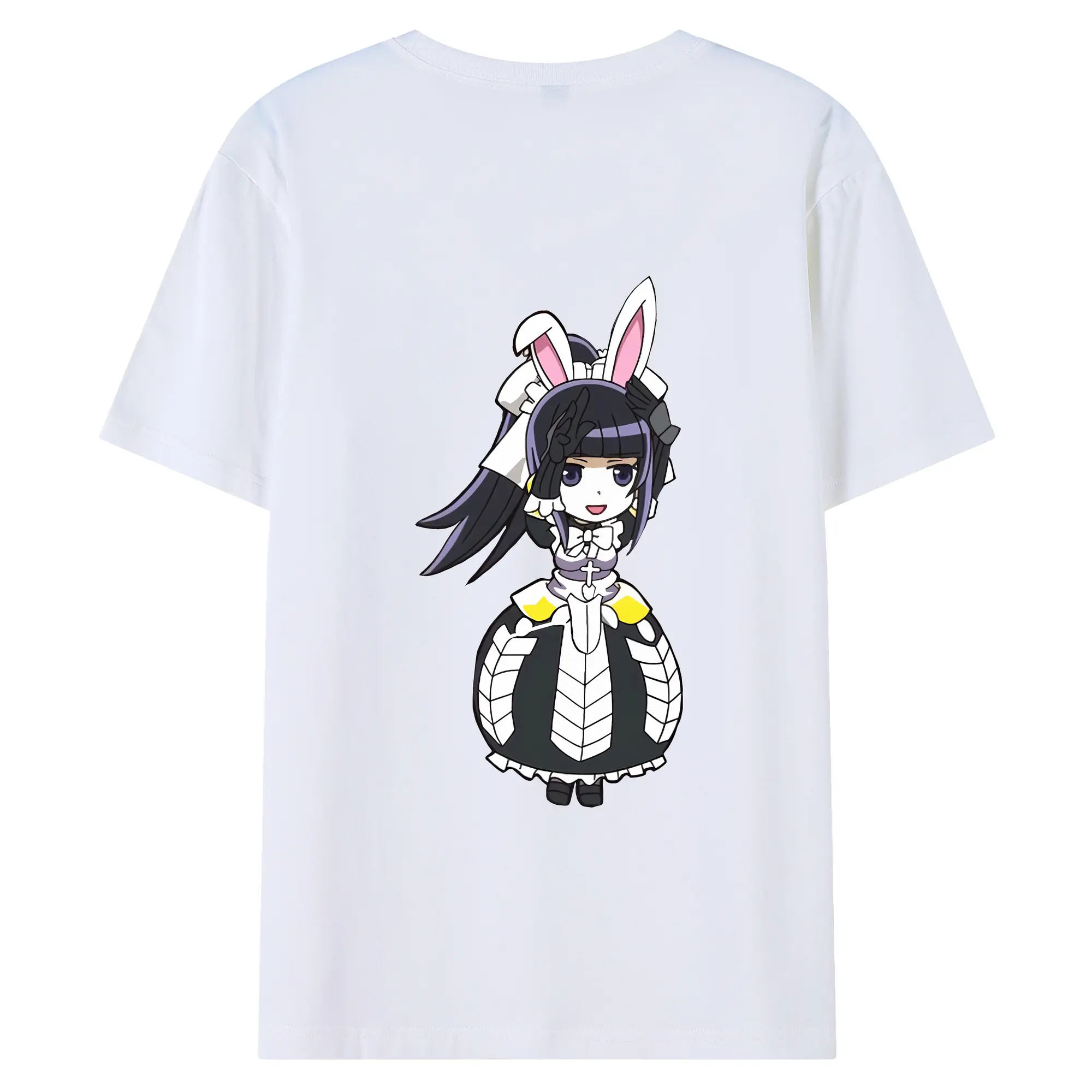 オーバーロード グッズ ナーベラル・ガンマ - 綿100％ 半袖Tシャツ ・ バックプリント ・ 快適 通気性 ・ 日常使い 散歩 スポーツ用