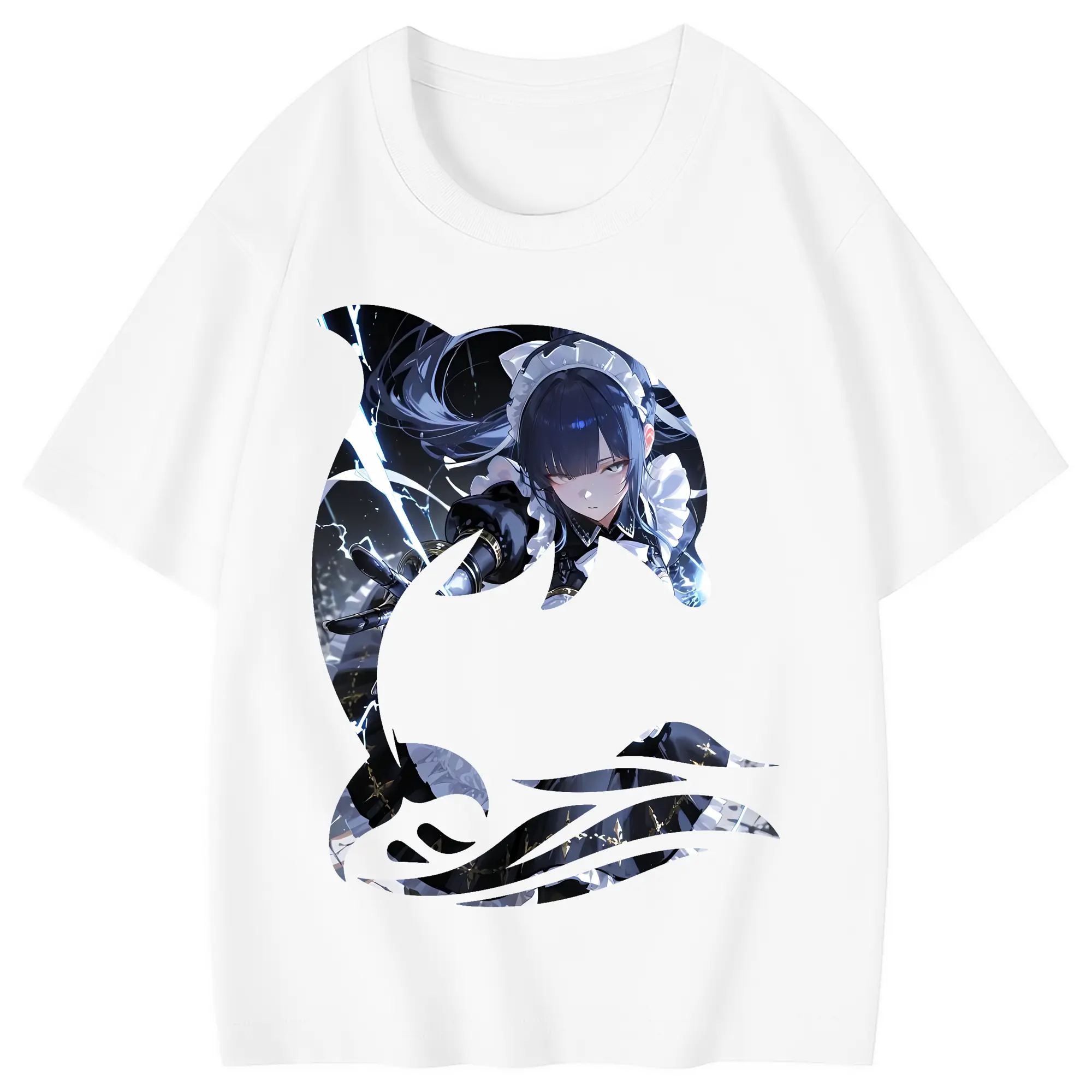 オーバーロード グッズ ナーベラル・ガンマ - 綿100％ キッズTシャツ ・ フロントプリント ・ 快適 通気性 ・ スポーツ カジュアル 散歩用