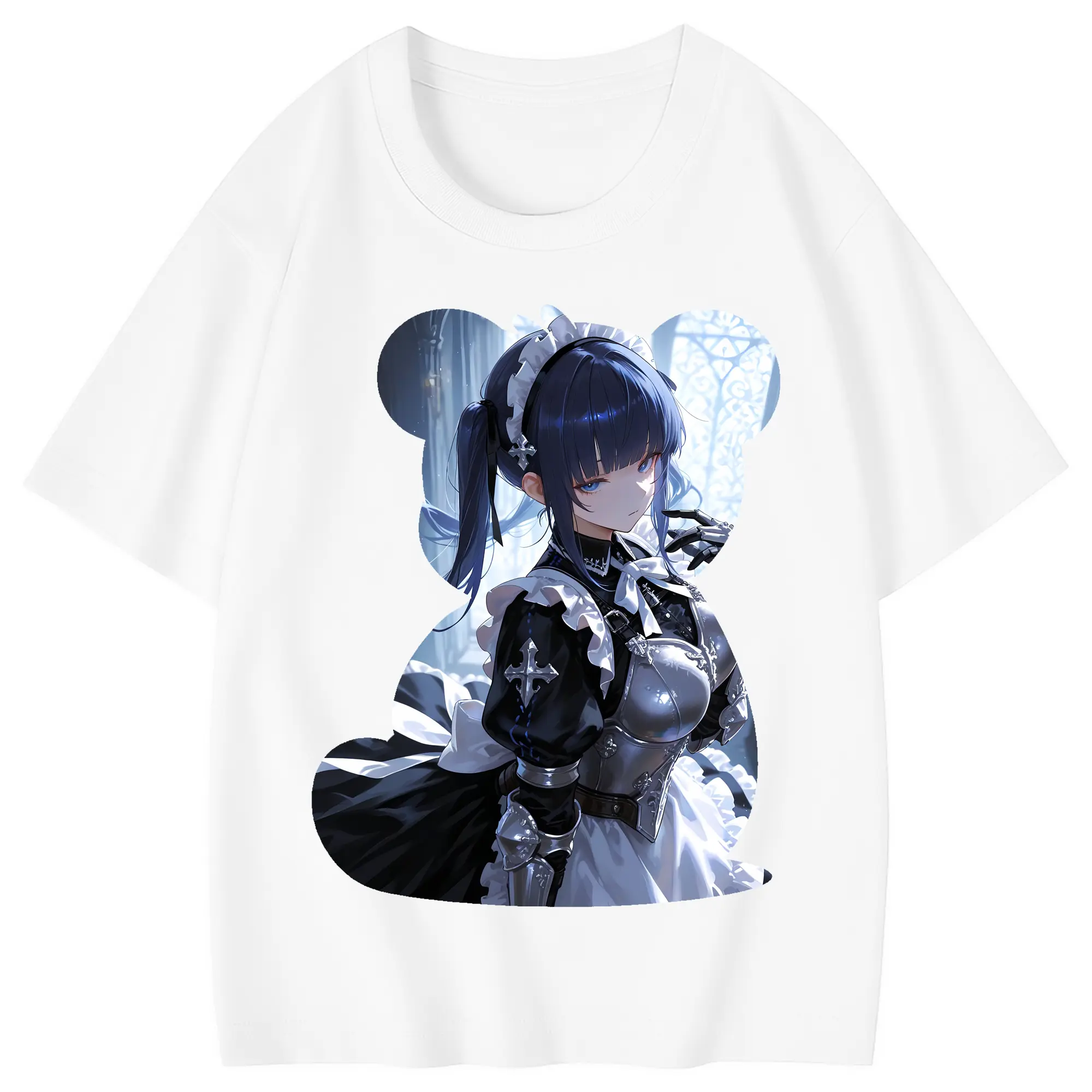 オーバーロード グッズ ナーベラル・ガンマ - 綿100％ キッズTシャツ ・ フロントプリント ・ 快適 通気性 ・ スポーツ カジュアル 散歩用