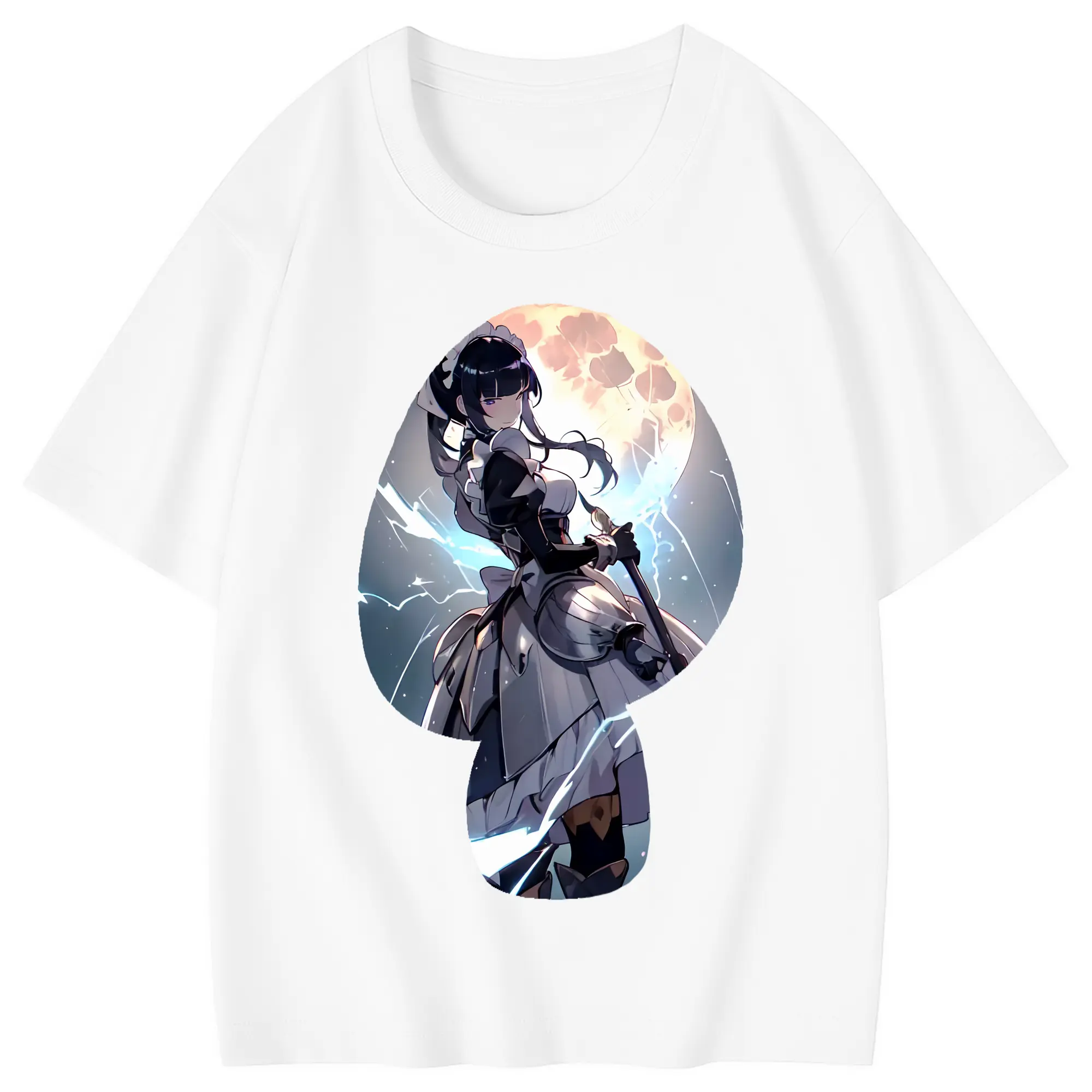 オーバーロード グッズ ナーベラル・ガンマ - 綿100％ キッズTシャツ ・ フロントプリント ・ 快適 通気性 ・ スポーツ カジュアル 散歩用