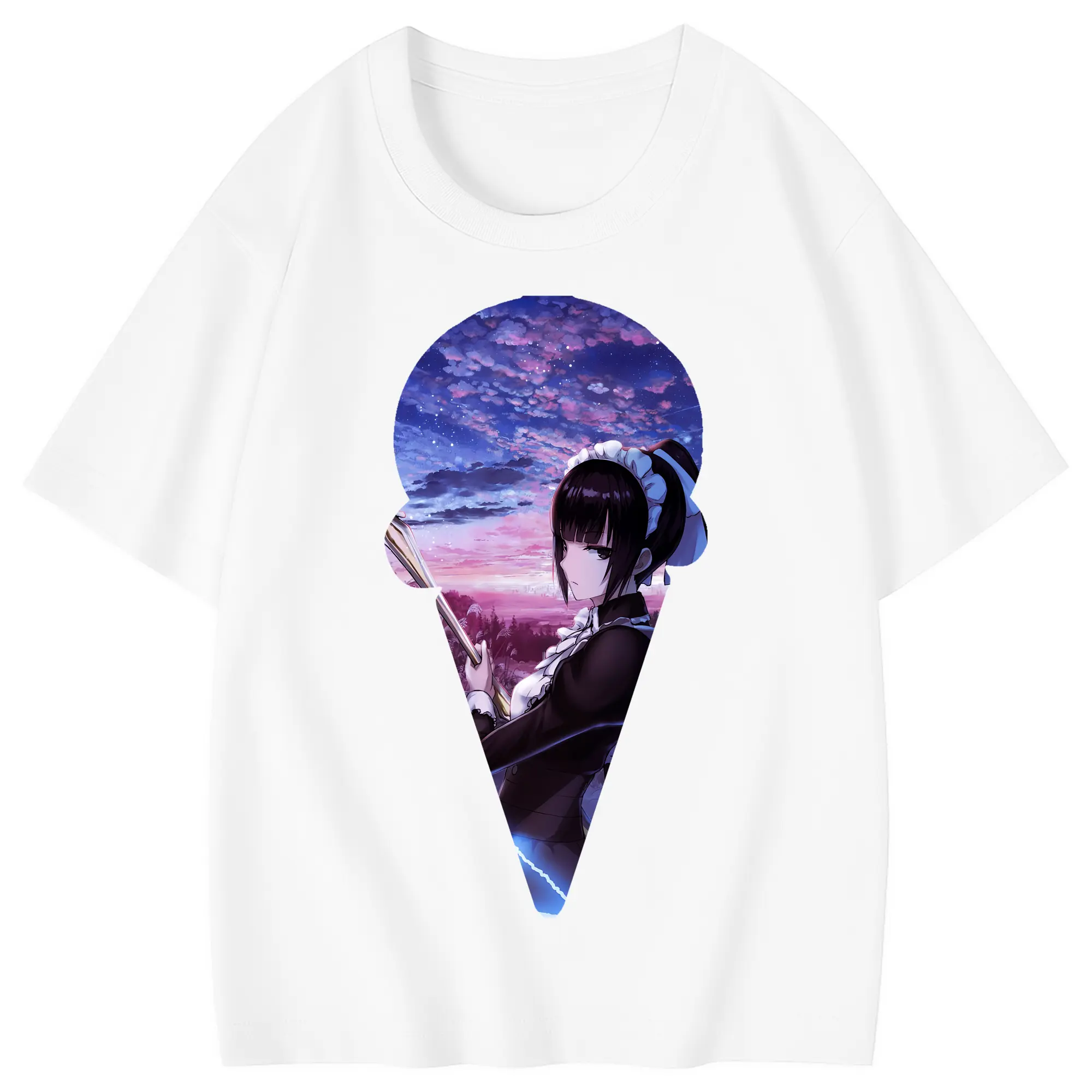 オーバーロード グッズ ナーベラル・ガンマ - 綿100％ キッズTシャツ ・ フロントプリント ・ 快適 通気性 ・ スポーツ カジュアル 散歩用