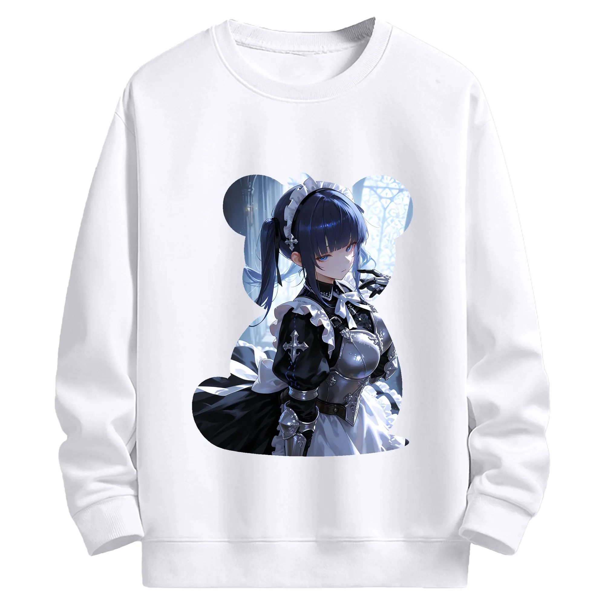 オーバーロード グッズ ナーベラル・ガンマ - 高品質 クルーネック スウェット ・ コットン59％ ポリエステル41％ ・ ユニセックス 長袖 トレーナー ・ カジュアル デイリー スポーツ 散歩用