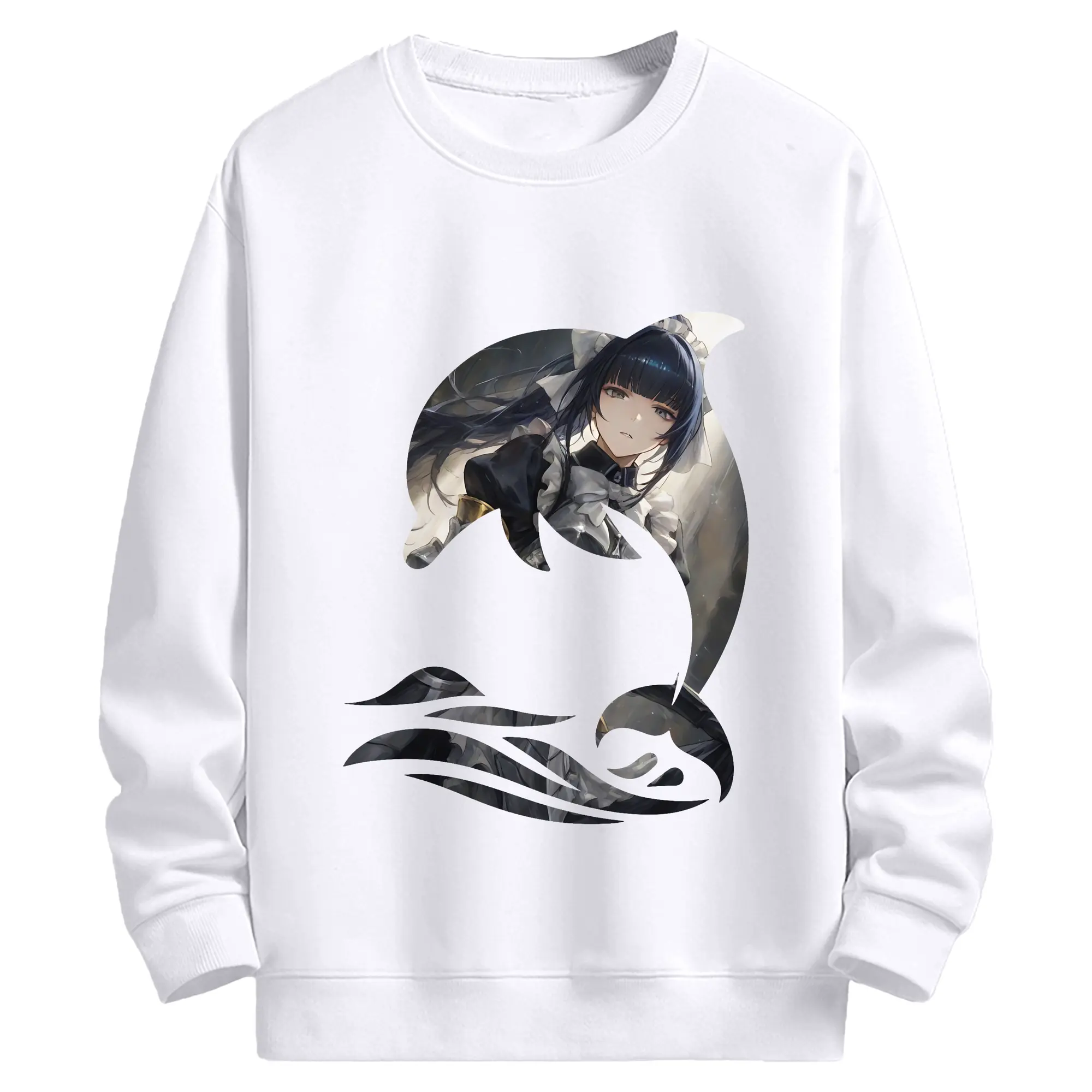 オーバーロード グッズ ナーベラル・ガンマ - 高品質 クルーネック スウェット ・ コットン59％ ポリエステル41％ ・ ユニセックス 長袖 トレーナー ・ カジュアル デイリー スポーツ 散歩用