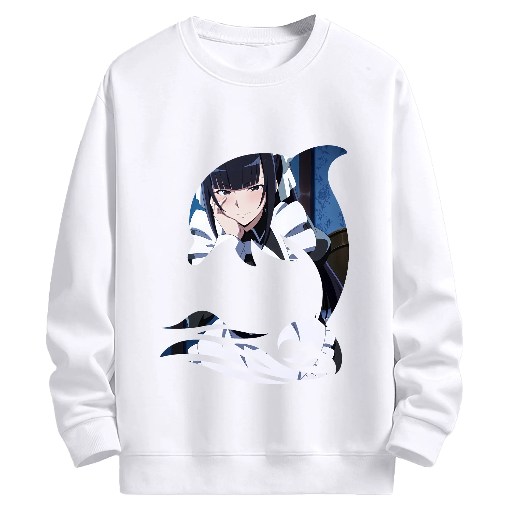 オーバーロード グッズ ナーベラル・ガンマ - 高品質 クルーネック スウェット ・ コットン59％ ポリエステル41％ ・ ユニセックス 長袖 トレーナー ・ カジュアル デイリー スポーツ 散歩用