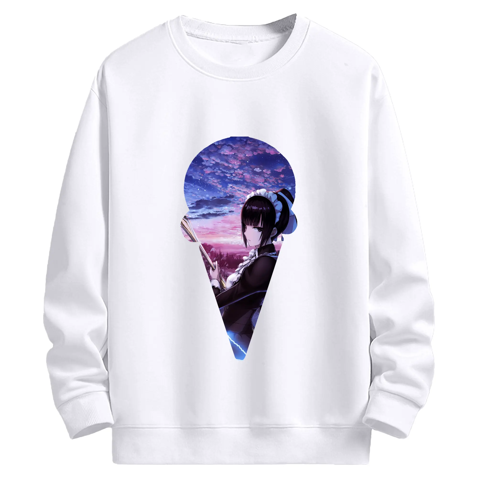 オーバーロード グッズ ナーベラル・ガンマ - 高品質 クルーネック スウェット ・ コットン59％ ポリエステル41％ ・ ユニセックス 長袖 トレーナー ・ カジュアル デイリー スポーツ 散歩用