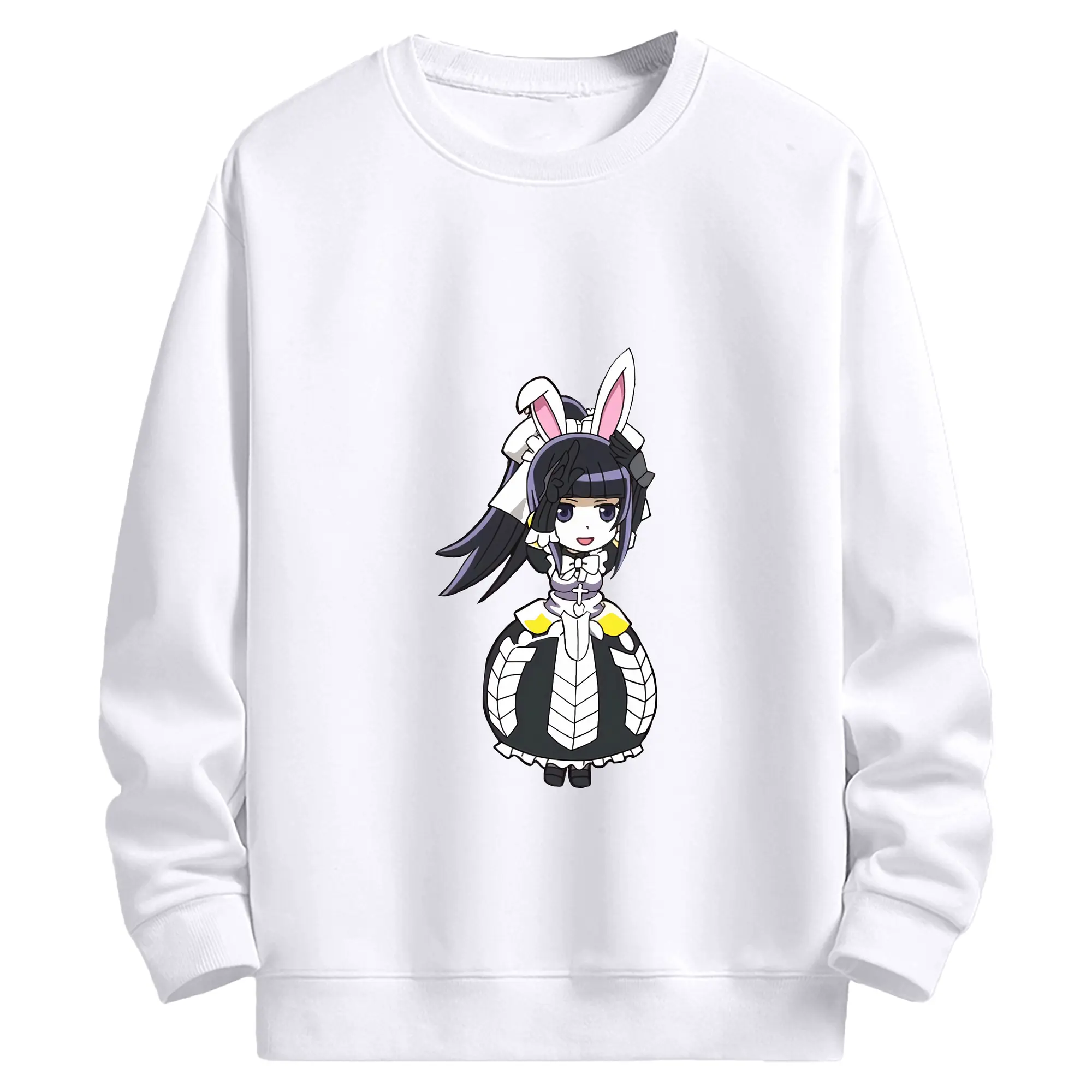 オーバーロード グッズ ナーベラル・ガンマ - 高品質 クルーネック スウェット ・ コットン59％ ポリエステル41％ ・ ユニセックス 長袖 トレーナー ・ カジュアル デイリー スポーツ 散歩用