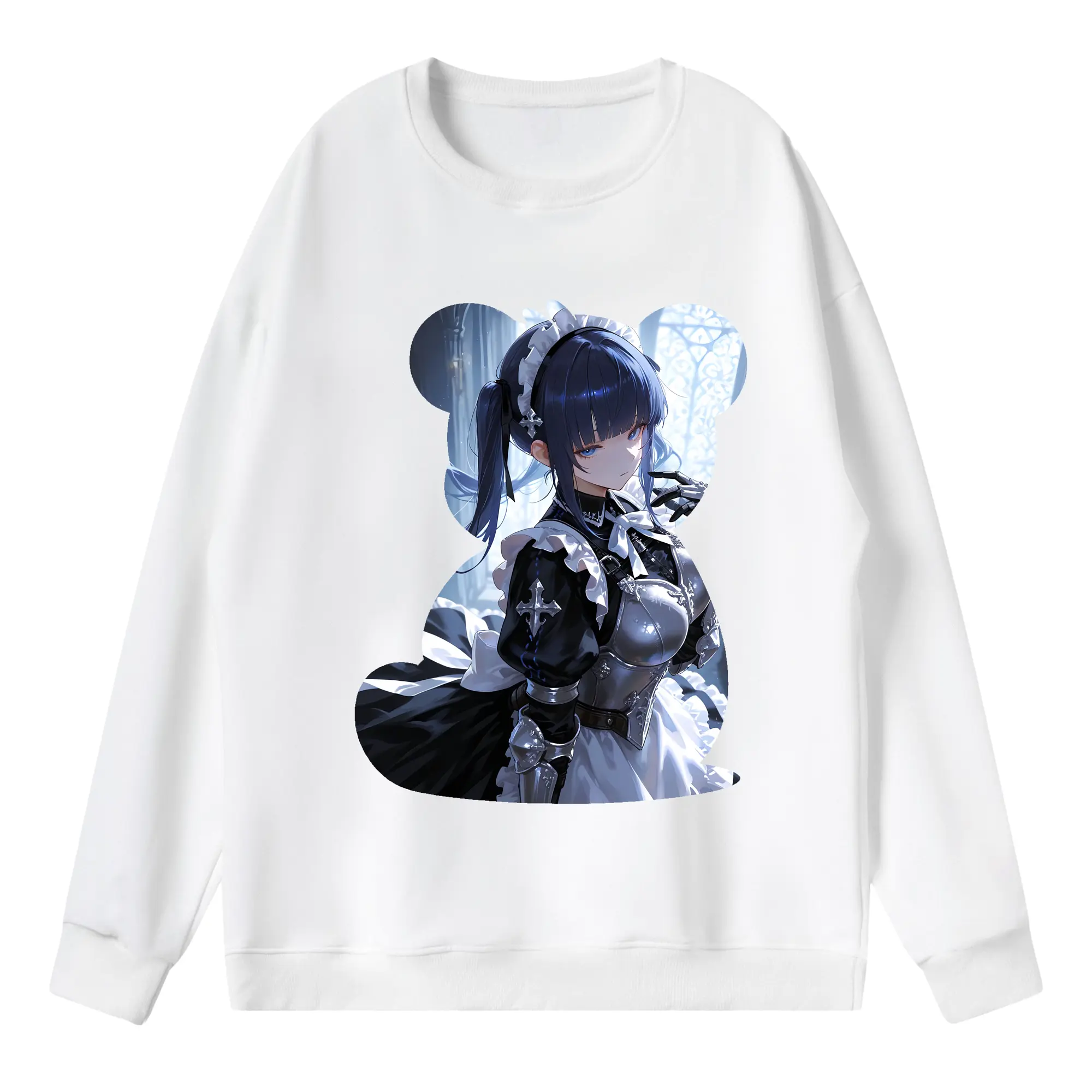 オーバーロード グッズ ナーベラル・ガンマ - 薄手 クルーネック スウェット 裏毛260g · ポリエステル 春秋向け カジュアル 男女兼用 · トレーナー デイリー スポーツ 散歩に最適