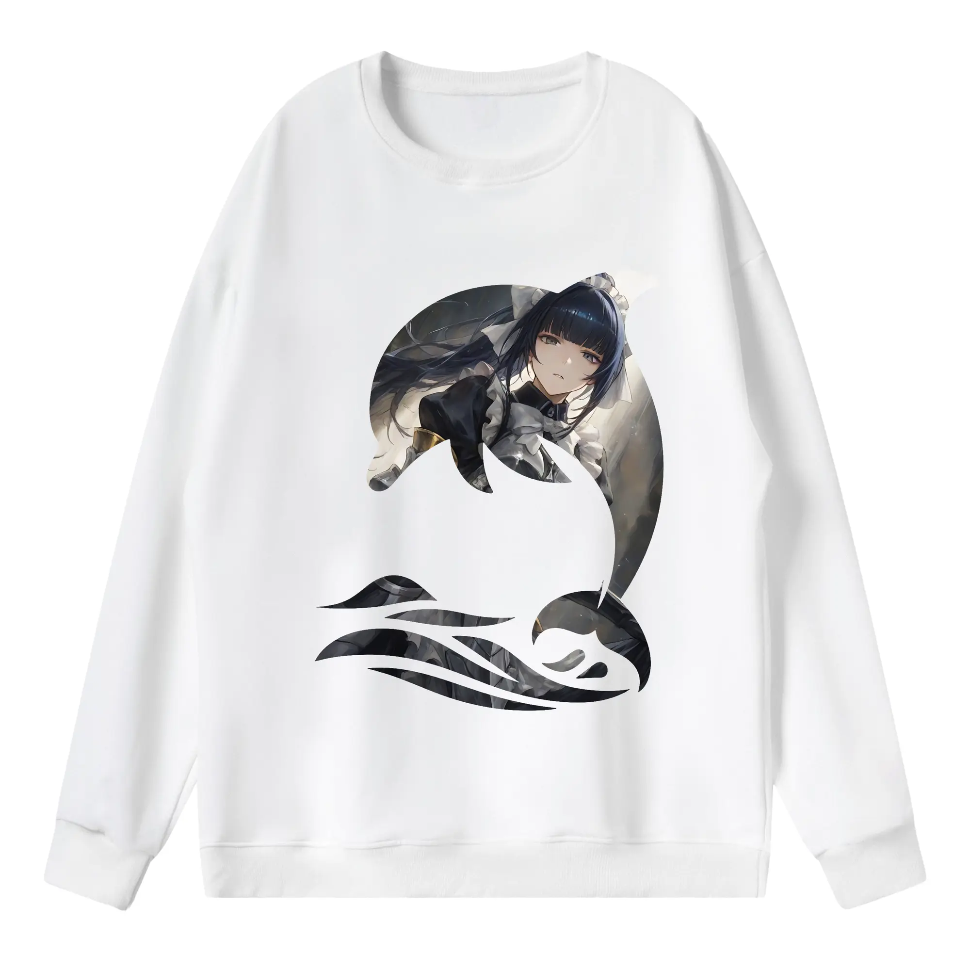 オーバーロード グッズ ナーベラル・ガンマ - 薄手 クルーネック スウェット 裏毛260g · ポリエステル 春秋向け カジュアル 男女兼用 · トレーナー デイリー スポーツ 散歩に最適