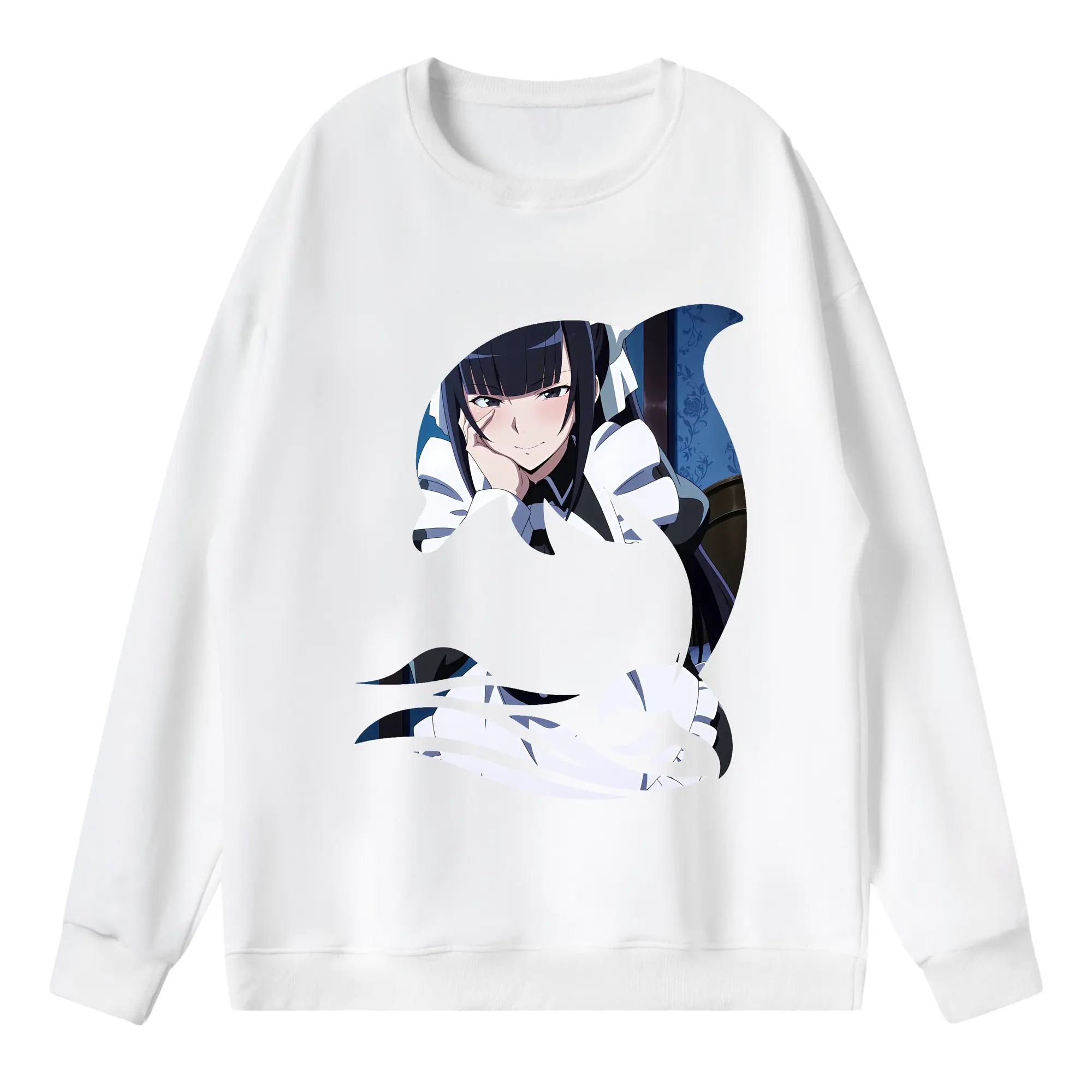 オーバーロード グッズ ナーベラル・ガンマ - 薄手 クルーネック スウェット 裏毛260g · ポリエステル 春秋向け カジュアル 男女兼用 · トレーナー デイリー スポーツ 散歩に最適