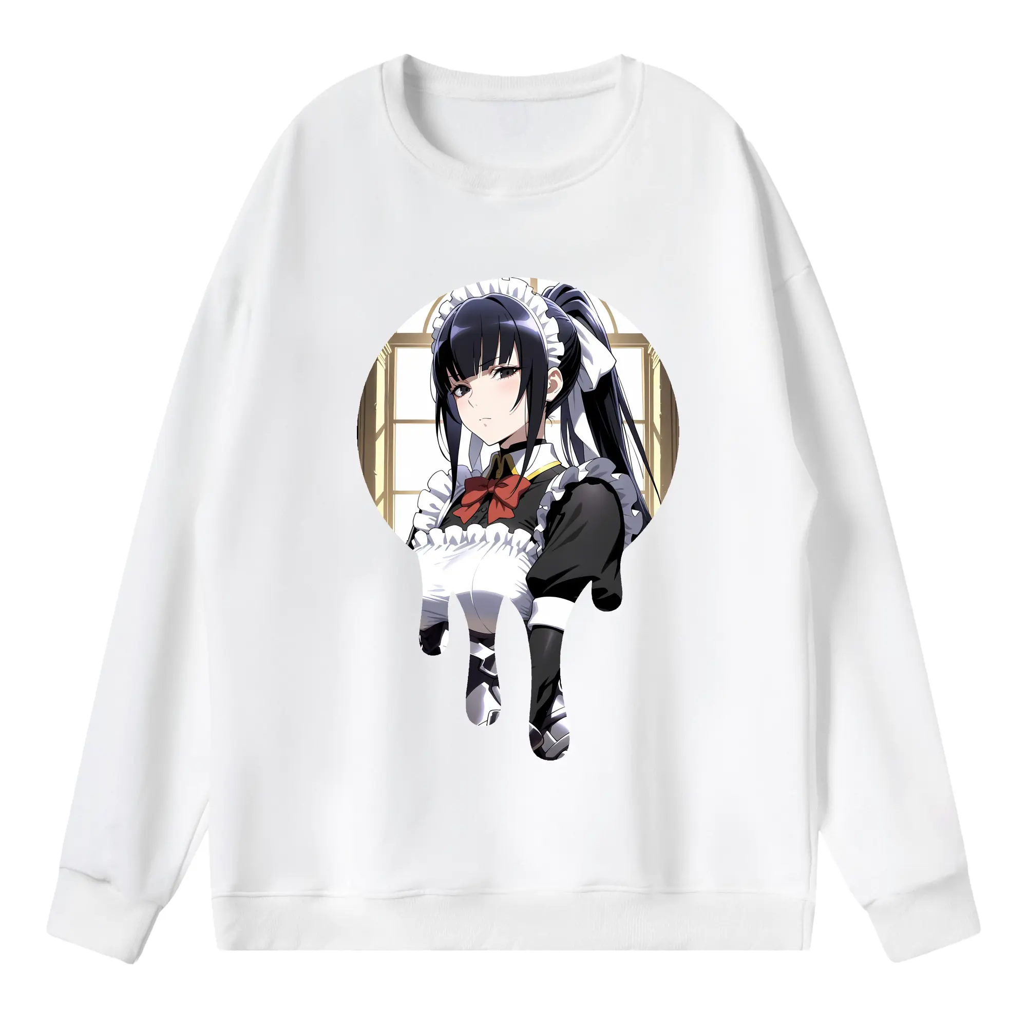 オーバーロード グッズ ナーベラル・ガンマ - 薄手 クルーネック スウェット 裏毛260g · ポリエステル 春秋向け カジュアル 男女兼用 · トレーナー デイリー スポーツ 散歩に最適