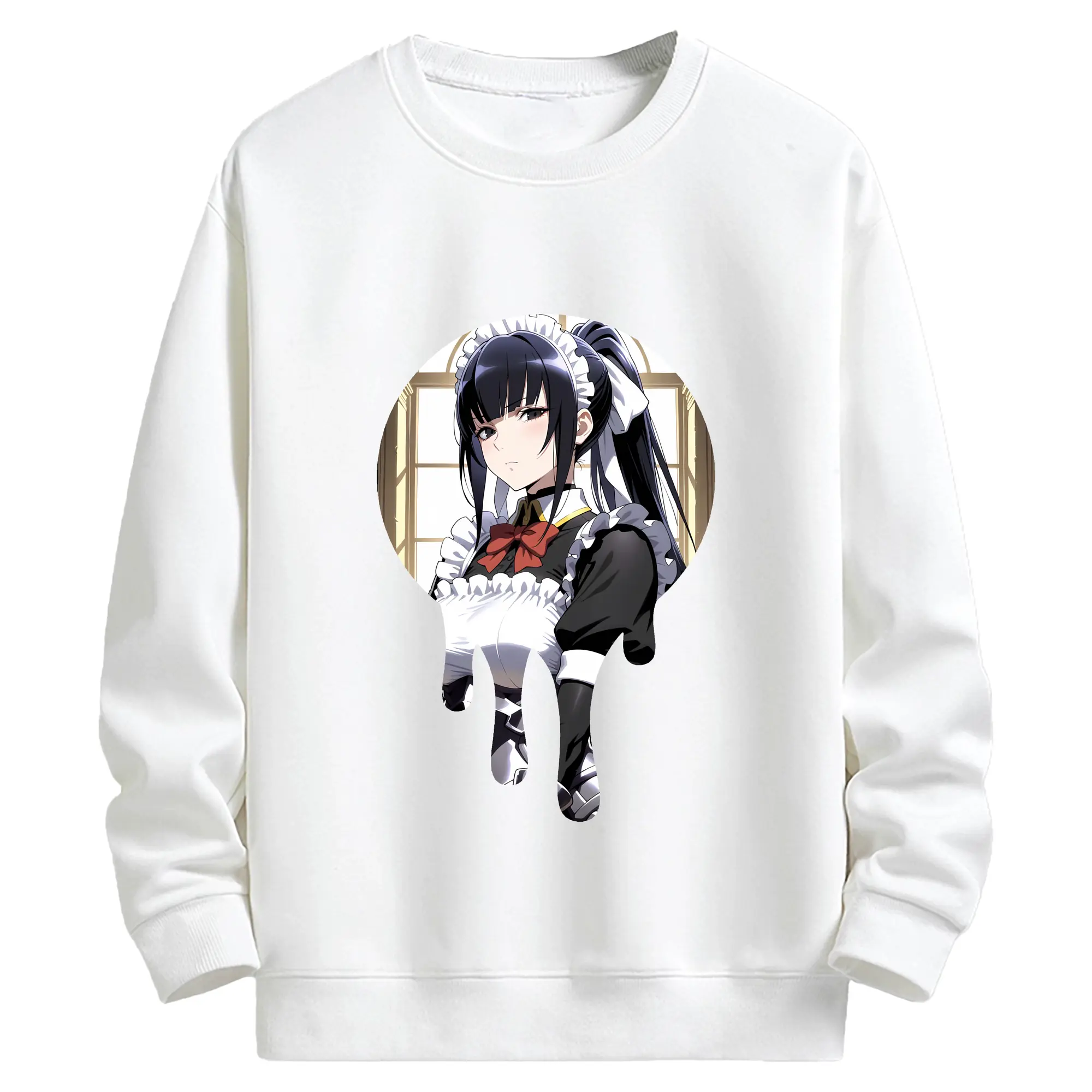 オーバーロード グッズ ナーベラル・ガンマ - キッズ クルーネックスウェットシャツ ・ フロントプリント ・ 綿80％ ポリエステル20％ ・ 快適 通学 スポーツ 日常使い お散歩用