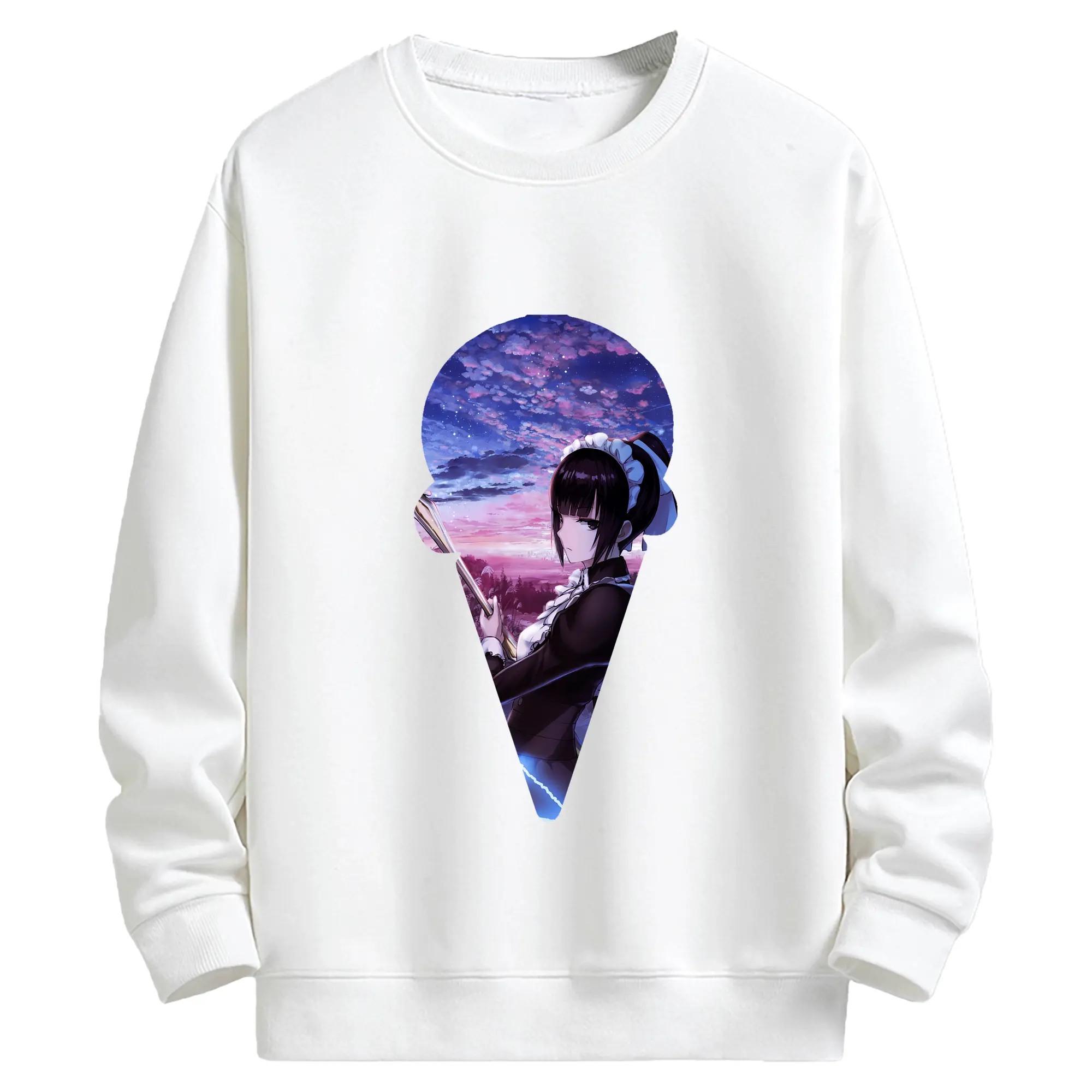 オーバーロード グッズ ナーベラル・ガンマ - キッズ クルーネックスウェットシャツ ・ フロントプリント ・ 綿80％ ポリエステル20％ ・ 快適 通学 スポーツ 日常使い お散歩用