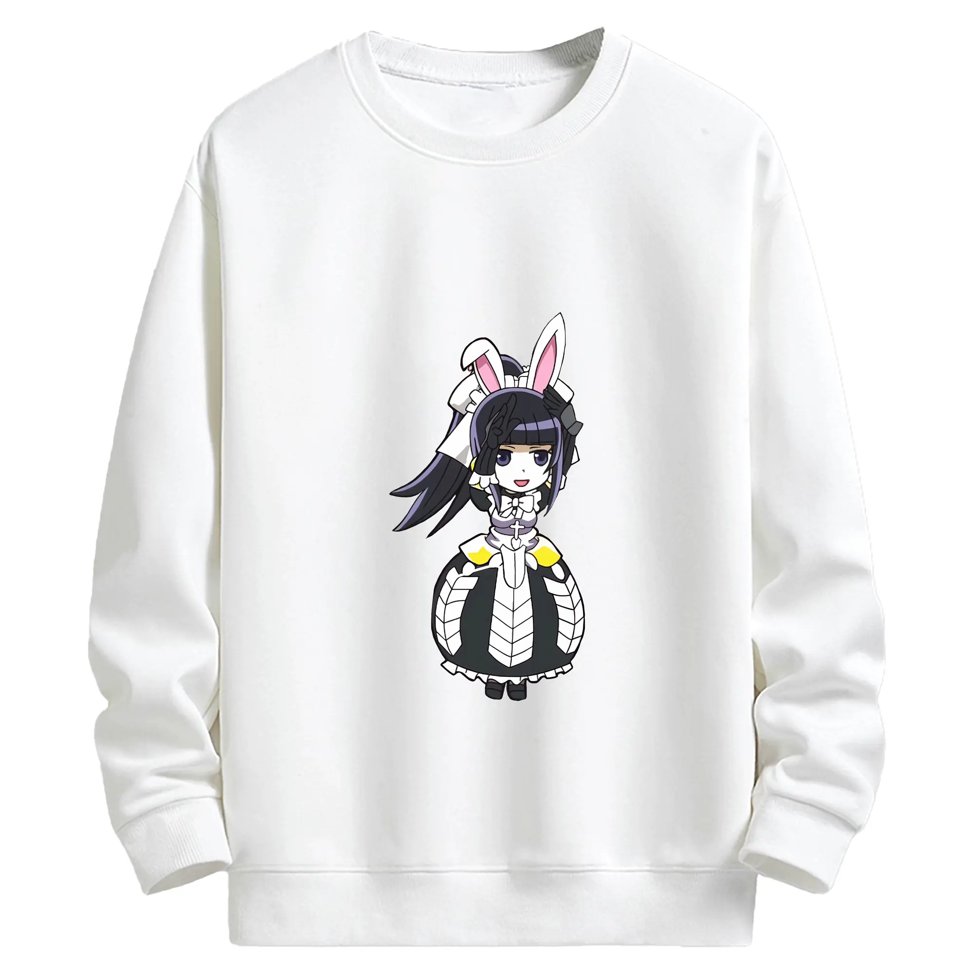 オーバーロード グッズ ナーベラル・ガンマ - キッズ クルーネックスウェットシャツ ・ フロントプリント ・ 綿80％ ポリエステル20％ ・ 快適 通学 スポーツ 日常使い お散歩用