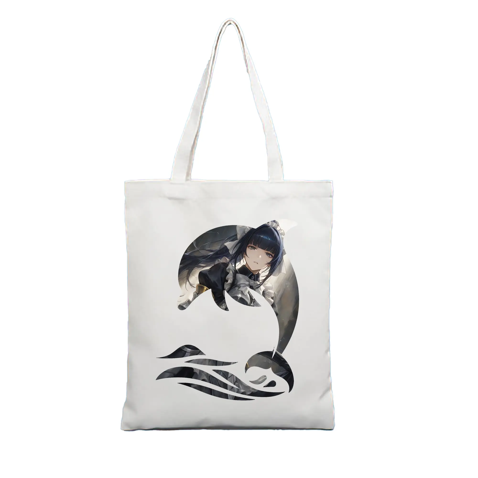 オーバーロード グッズ ナーベラル・ガンマ - 縦型キャンバス手提げバッグ（トートバッグ） ・ キャンバス素材 ・ ショッピング用 ・ 軽量 丈夫 お手入れ簡単