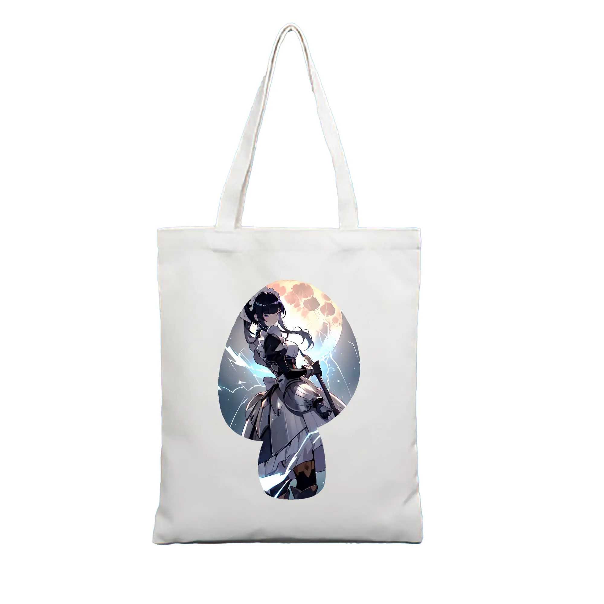 オーバーロード グッズ ナーベラル・ガンマ - 縦型キャンバス手提げバッグ（トートバッグ） ・ キャンバス素材 ・ ショッピング用 ・ 軽量 丈夫 お手入れ簡単