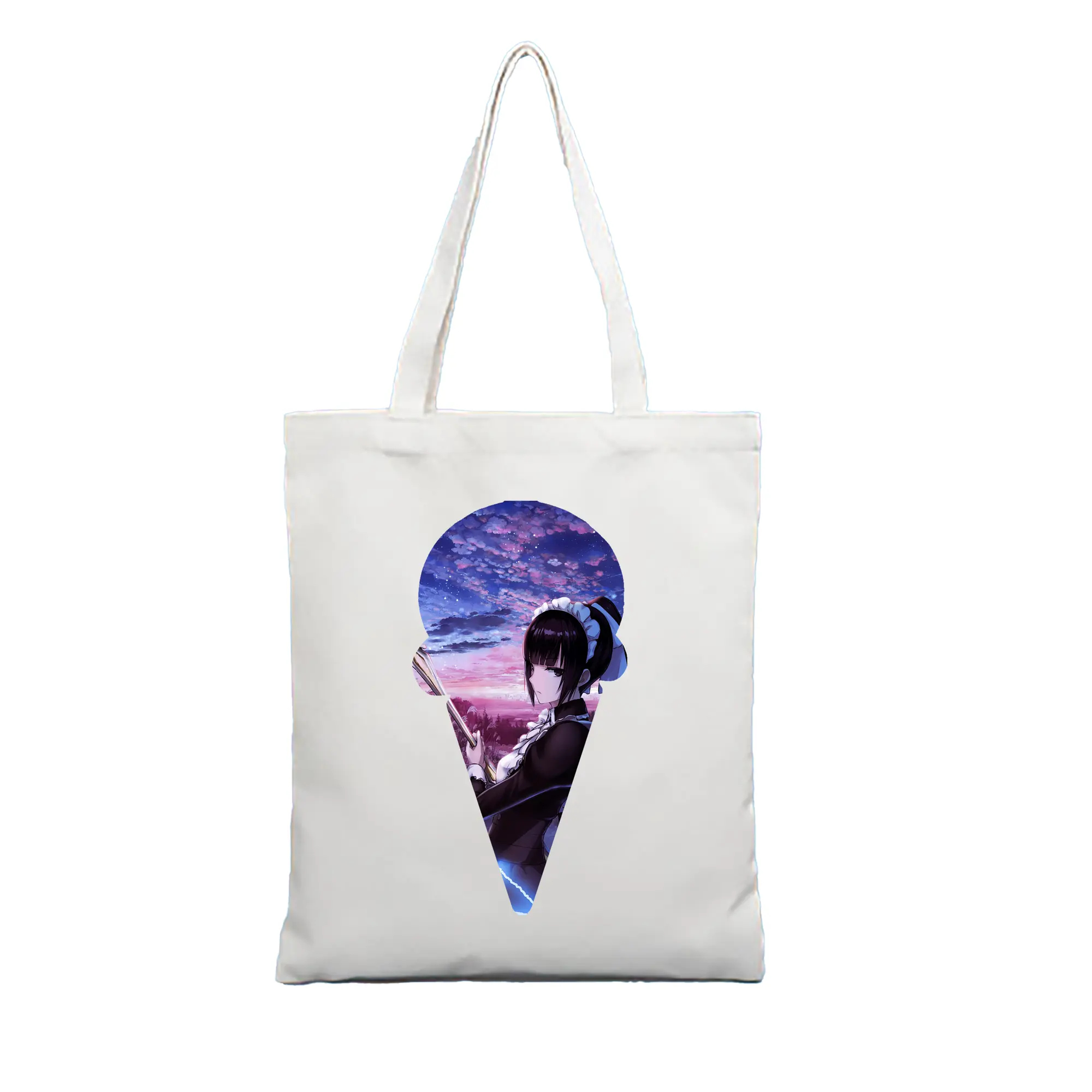 オーバーロード グッズ ナーベラル・ガンマ - 縦型キャンバス手提げバッグ（トートバッグ） ・ キャンバス素材 ・ ショッピング用 ・ 軽量 丈夫 お手入れ簡単