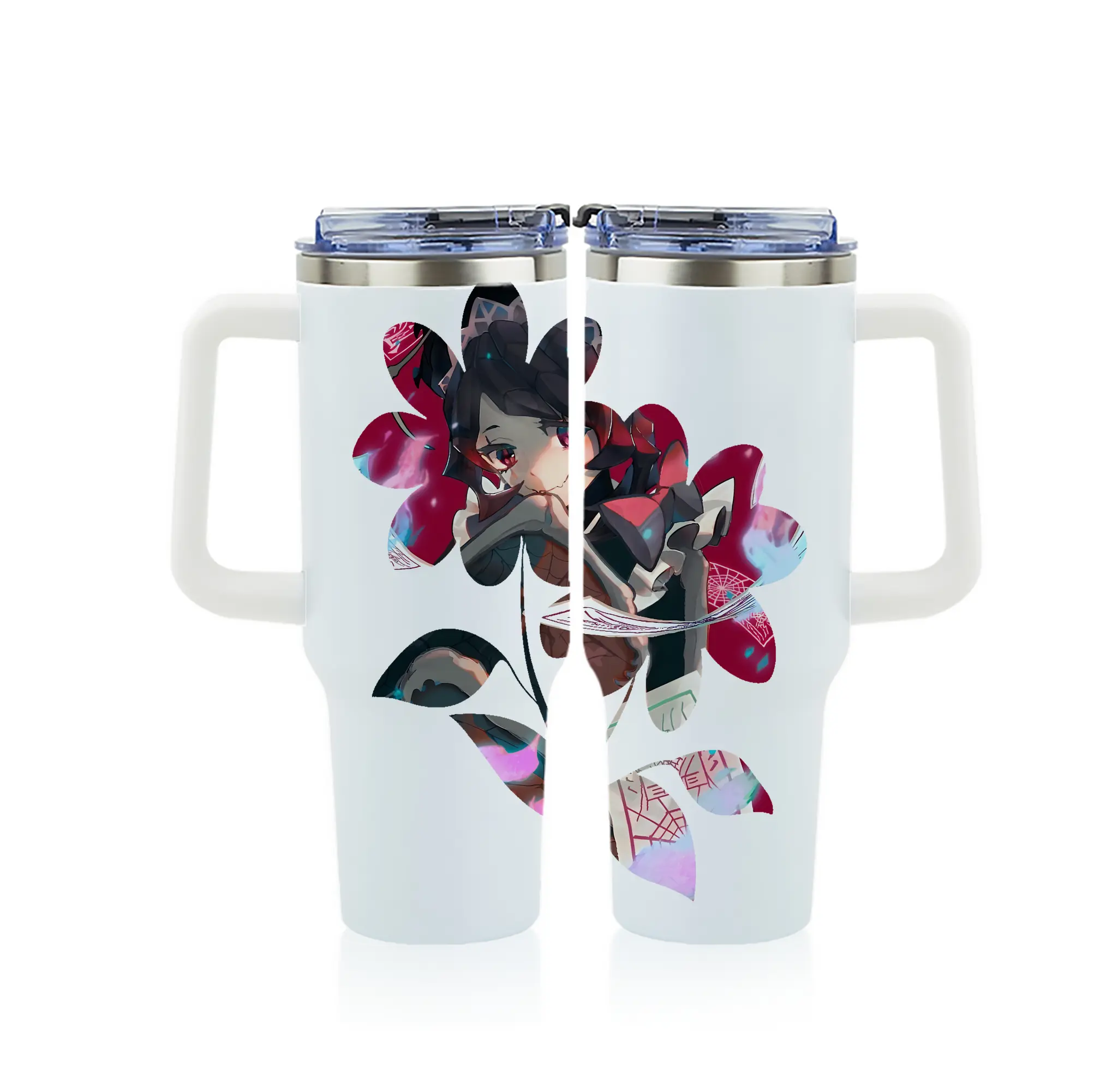 オーバーロード グッズ エントマ・ヴァシリッサ・ゼータ - 1200mL フルプリント車用タンブラー ・ 304ステンレス 内側 ・ 201ステンレス 外側 ・ 保温 保冷 ・ 通勤 ドライブ アウトドア用