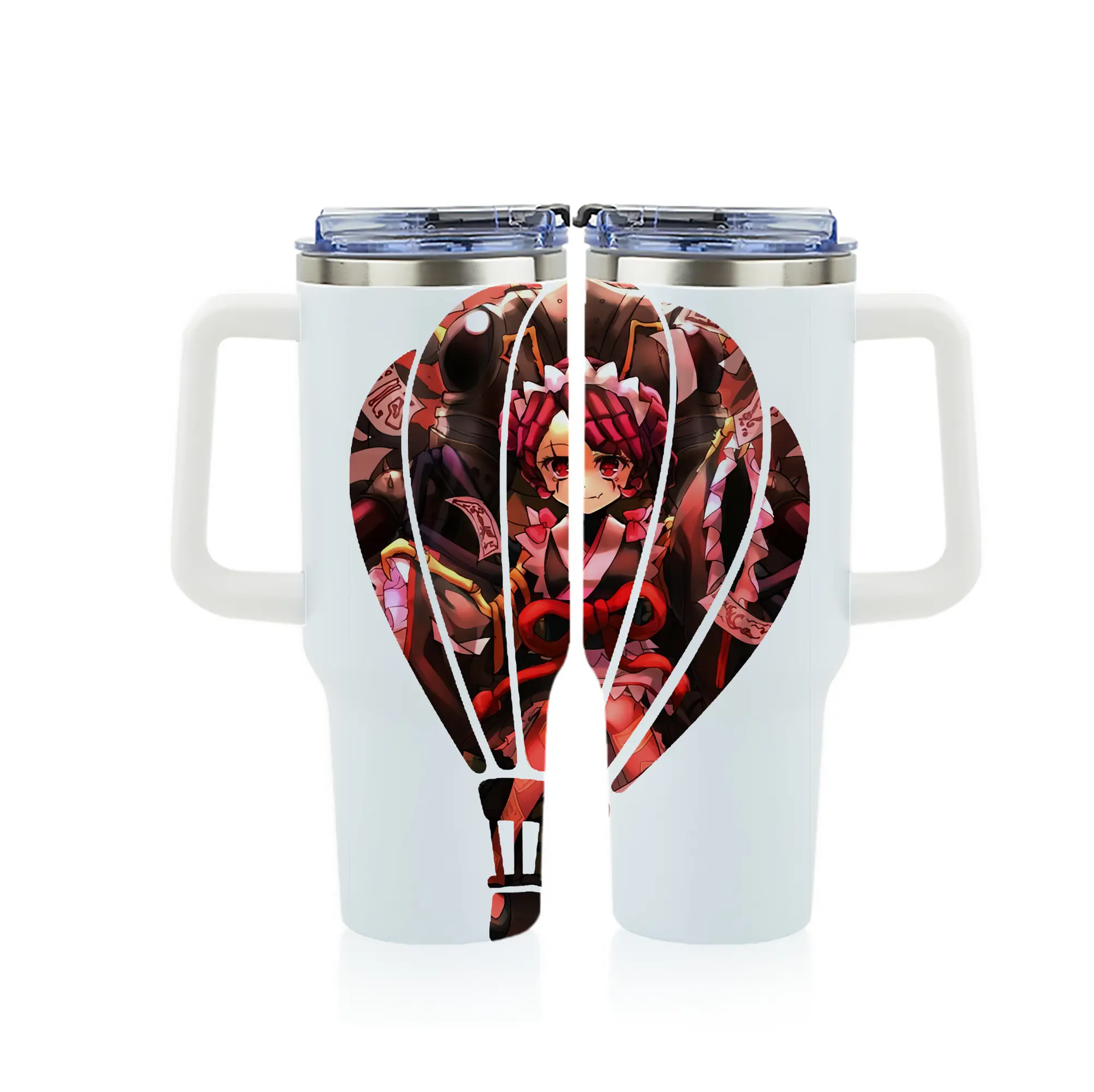 オーバーロード グッズ エントマ・ヴァシリッサ・ゼータ - 1200mL フルプリント車用タンブラー ・ 304ステンレス 内側 ・ 201ステンレス 外側 ・ 保温 保冷 ・ 通勤 ドライブ アウトドア用