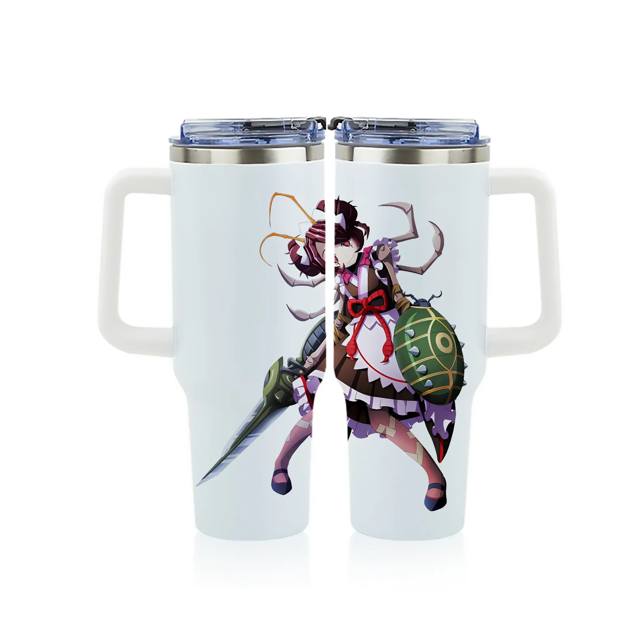 オーバーロード グッズ エントマ・ヴァシリッサ・ゼータ - 1200mL フルプリント車用タンブラー ・ 304ステンレス 内側 ・ 201ステンレス 外側 ・ 保温 保冷 ・ 通勤 ドライブ アウトドア用