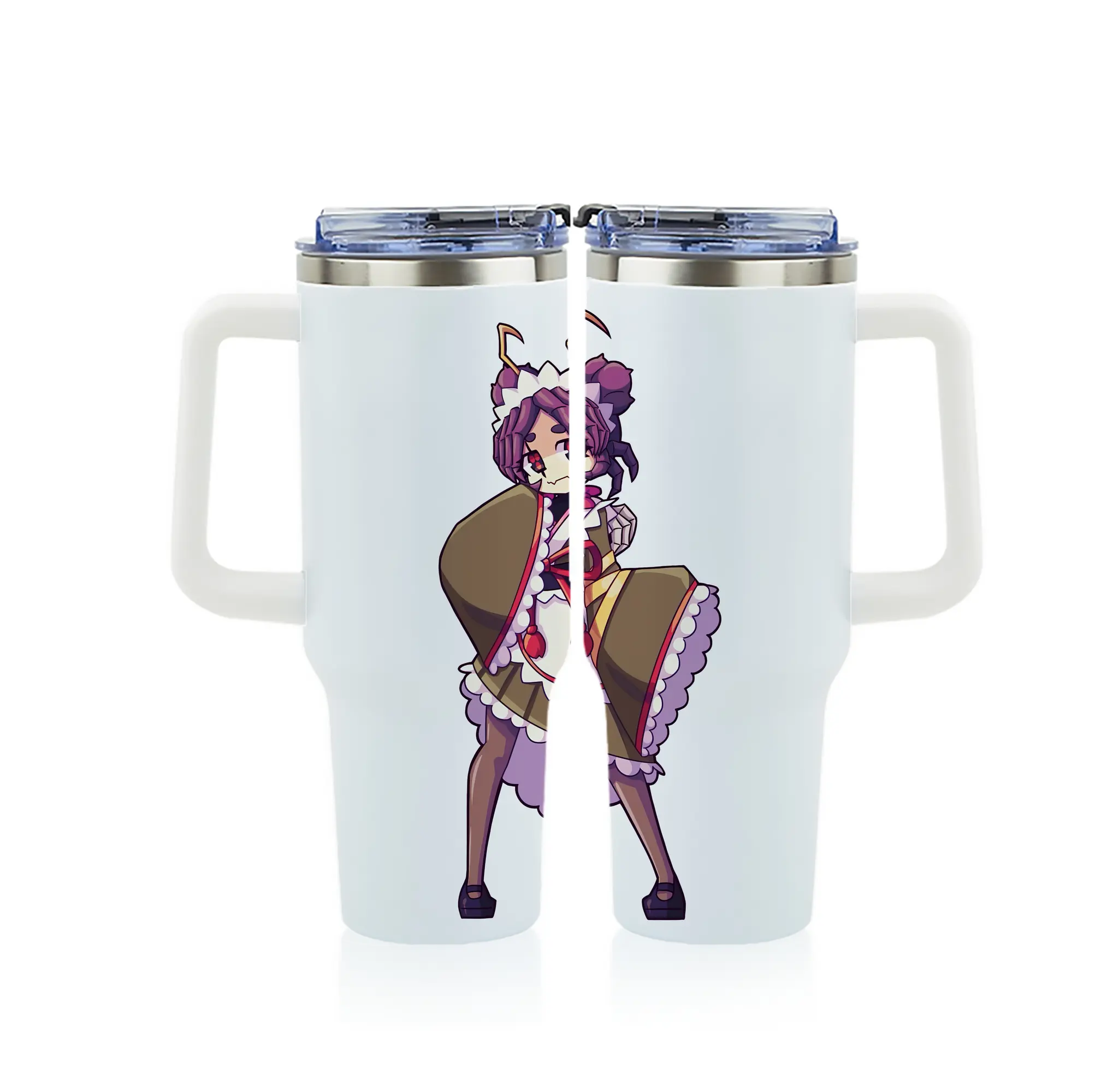 オーバーロード グッズ エントマ・ヴァシリッサ・ゼータ - 1200mL フルプリント車用タンブラー ・ 304ステンレス 内側 ・ 201ステンレス 外側 ・ 保温 保冷 ・ 通勤 ドライブ アウトドア用