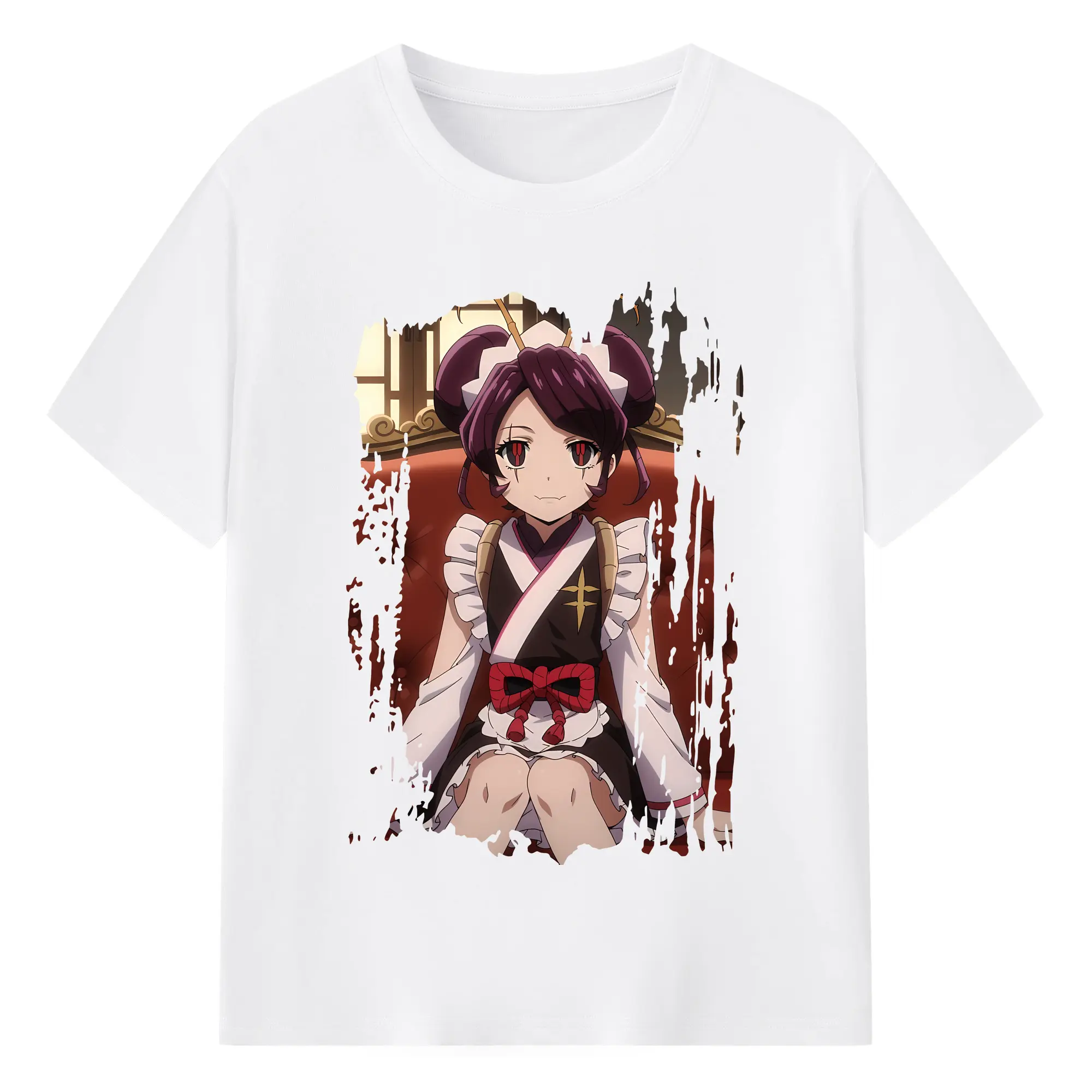 オーバーロード グッズ エントマ・ヴァシリッサ・ゼータ - 綿100％ 半袖Tシャツ ・ フロントプリント ・ 快適 通気性 ・ 日常使い 散歩 スポーツ用