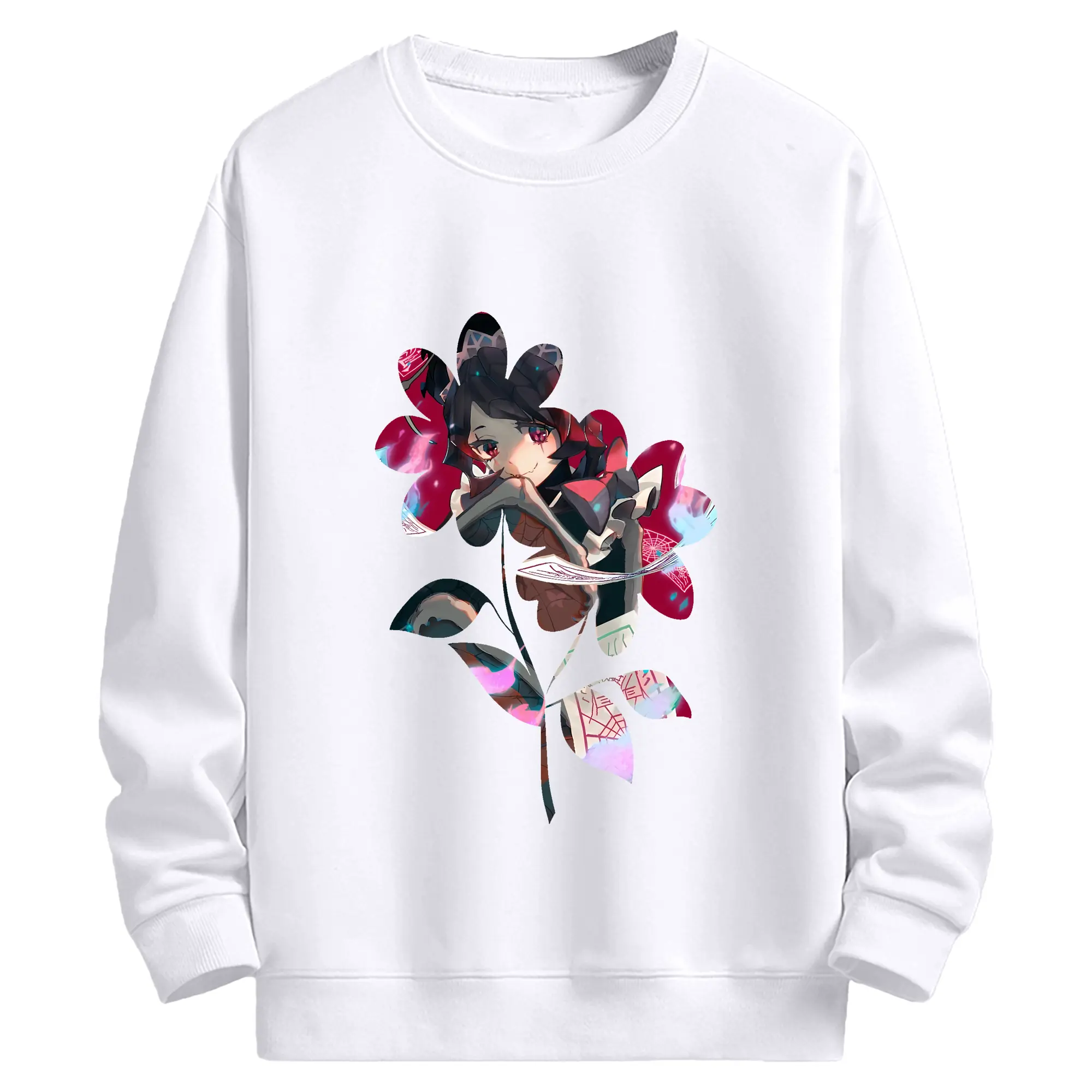 オーバーロード グッズ エントマ・ヴァシリッサ・ゼータ - 高品質 クルーネック スウェット ・ コットン59％ ポリエステル41％ ・ ユニセックス 長袖 トレーナー ・ カジュアル デイリー スポーツ 散歩用