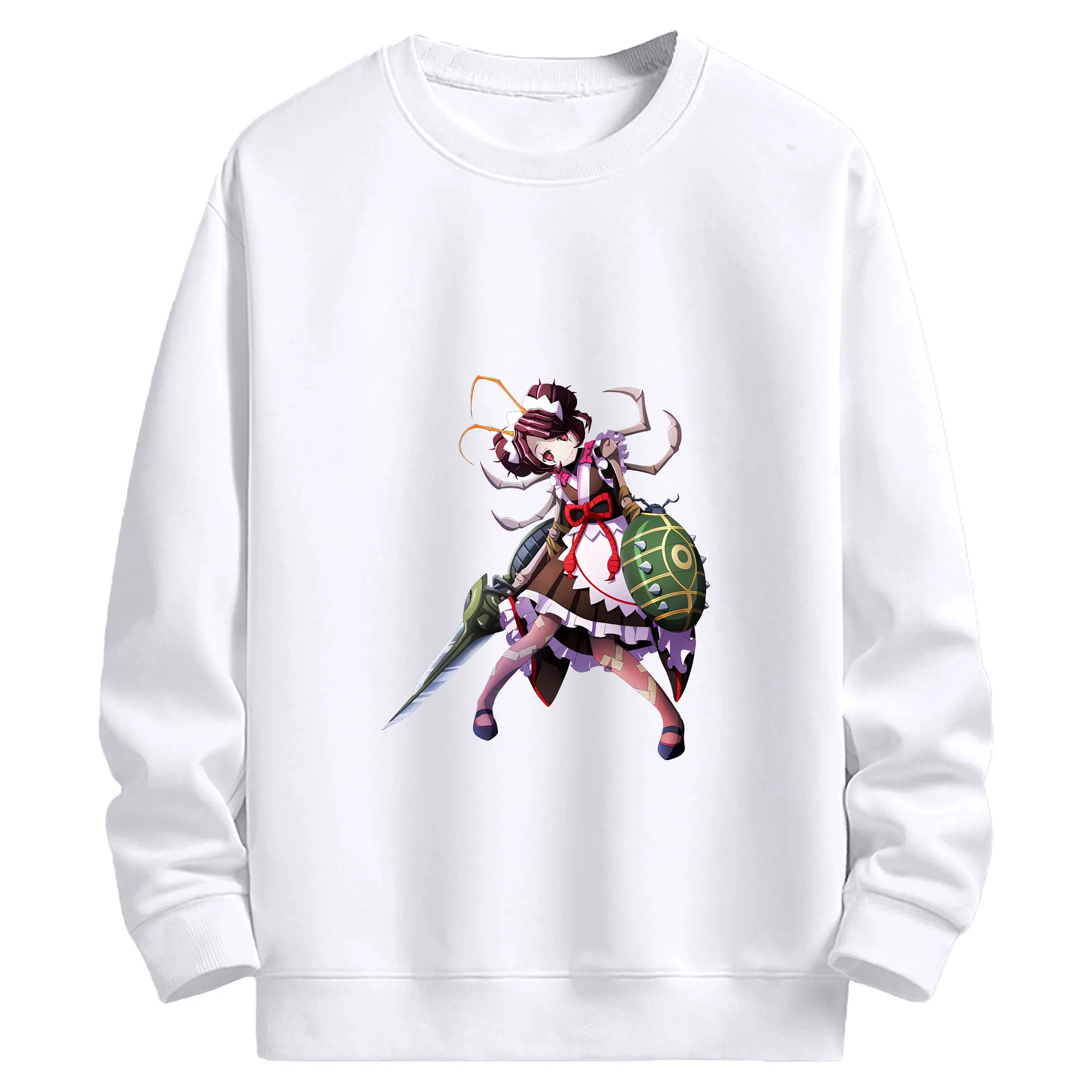 オーバーロード グッズ エントマ・ヴァシリッサ・ゼータ - 高品質 クルーネック スウェット ・ コットン59％ ポリエステル41％ ・ ユニセックス 長袖 トレーナー ・ カジュアル デイリー スポーツ 散歩用