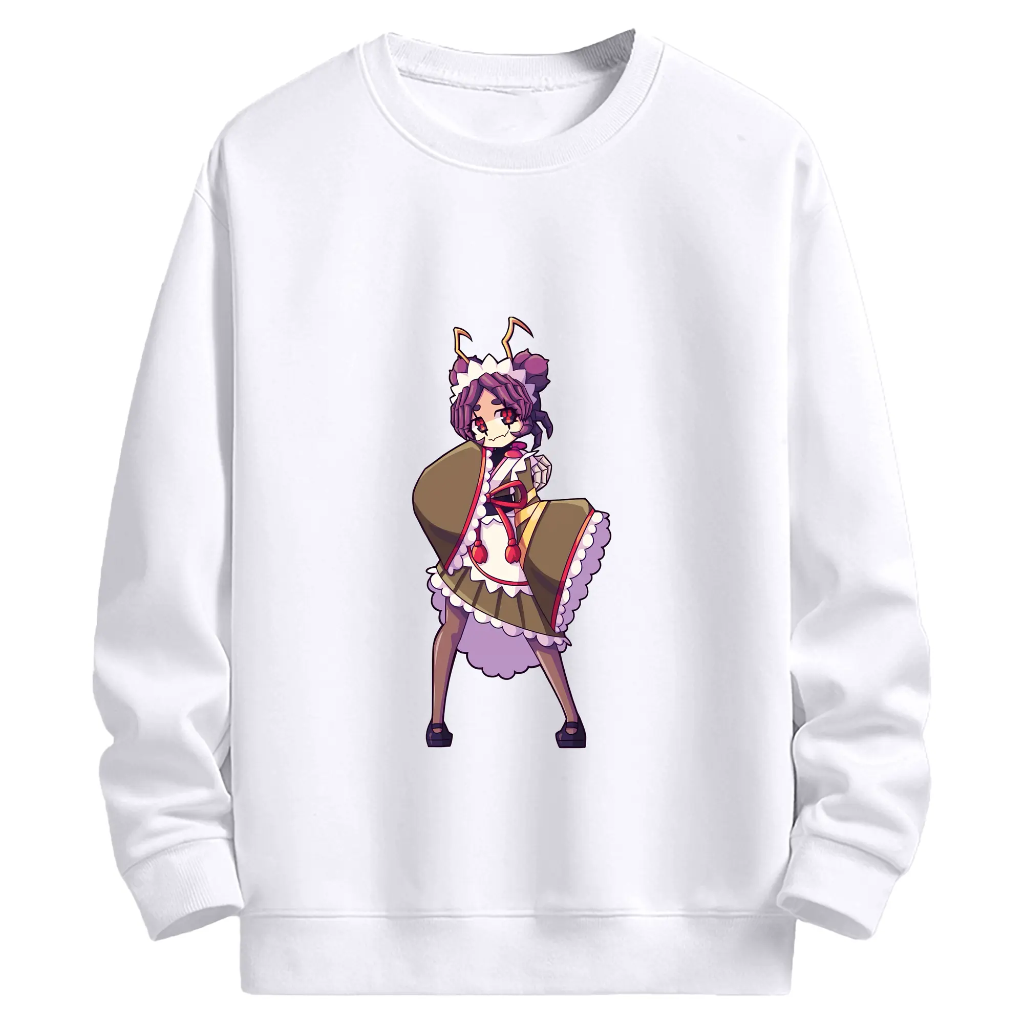 オーバーロード グッズ エントマ・ヴァシリッサ・ゼータ - 高品質 クルーネック スウェット ・ コットン59％ ポリエステル41％ ・ ユニセックス 長袖 トレーナー ・ カジュアル デイリー スポーツ 散歩用