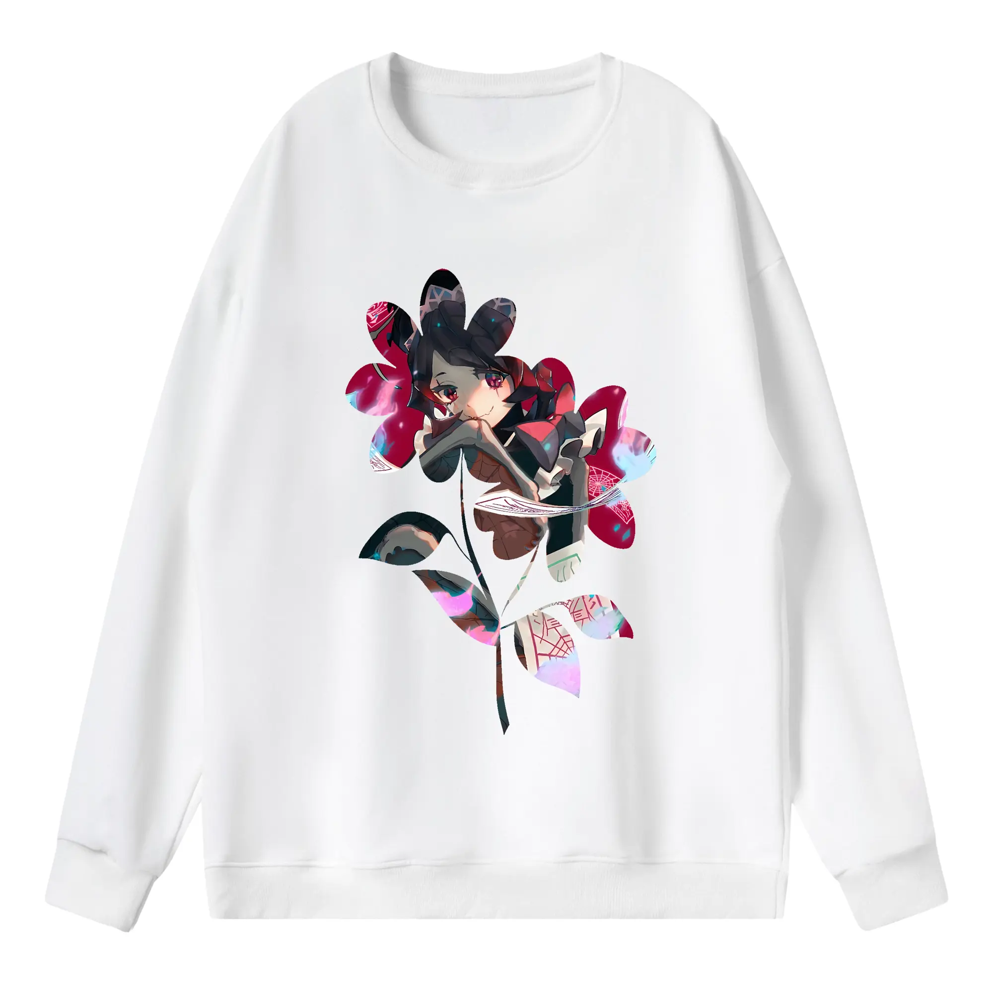 オーバーロード グッズ エントマ・ヴァシリッサ・ゼータ - 薄手 クルーネック スウェット 裏毛260g · ポリエステル 春秋向け カジュアル 男女兼用 · トレーナー デイリー スポーツ 散歩に最適