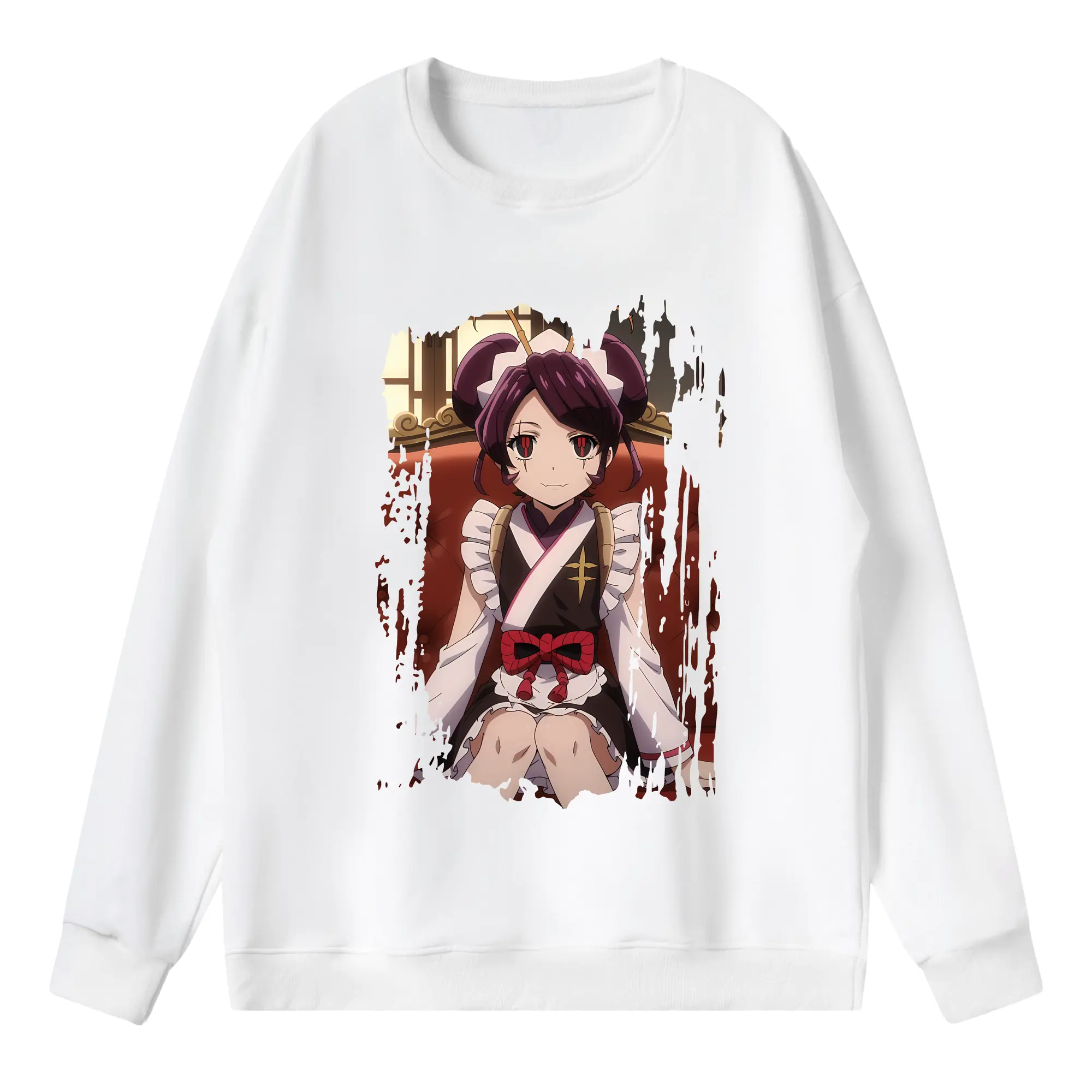 オーバーロード グッズ エントマ・ヴァシリッサ・ゼータ - 薄手 クルーネック スウェット 裏毛260g · ポリエステル 春秋向け カジュアル 男女兼用 · トレーナー デイリー スポーツ 散歩に最適