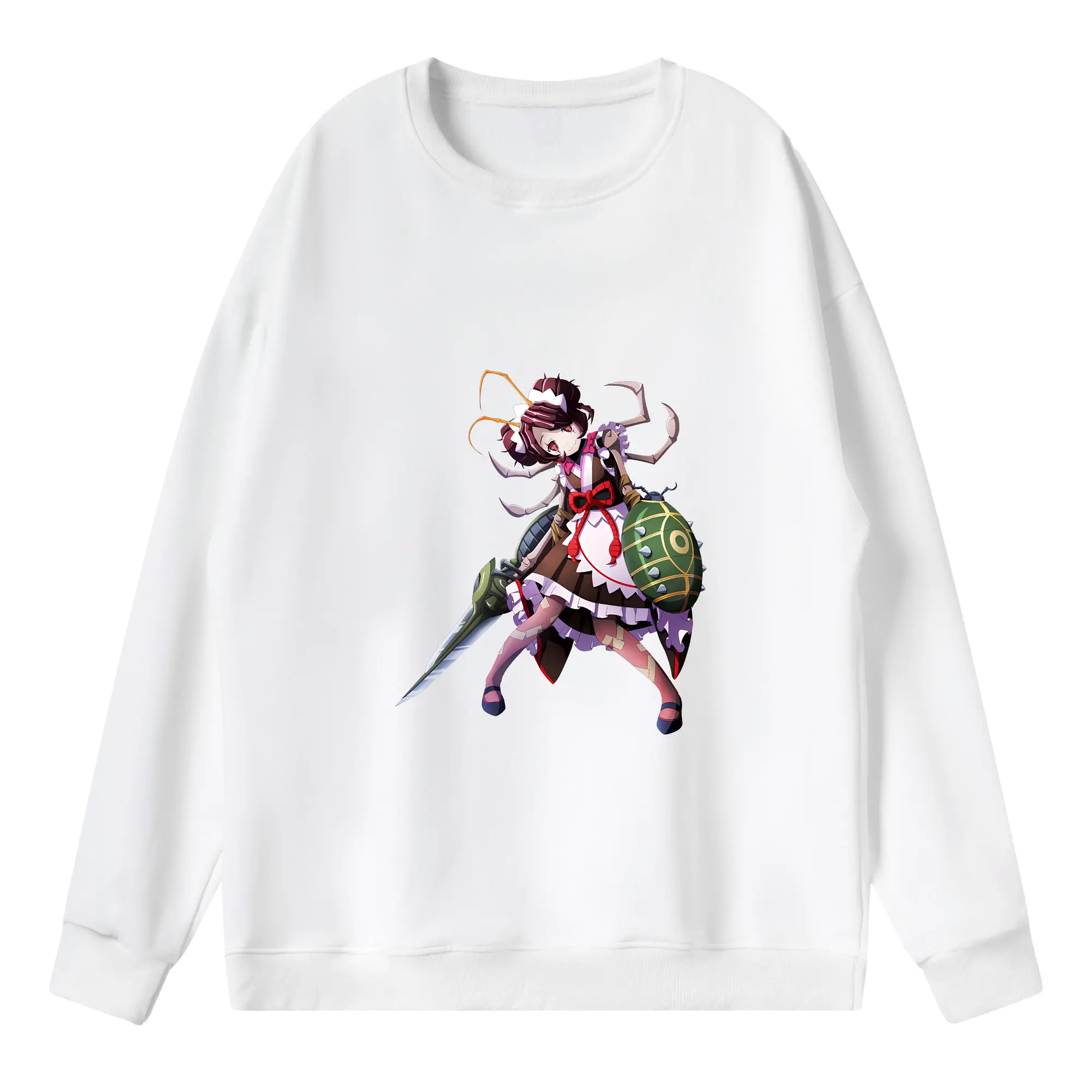 オーバーロード グッズ エントマ・ヴァシリッサ・ゼータ - 薄手 クルーネック スウェット 裏毛260g · ポリエステル 春秋向け カジュアル 男女兼用 · トレーナー デイリー スポーツ 散歩に最適