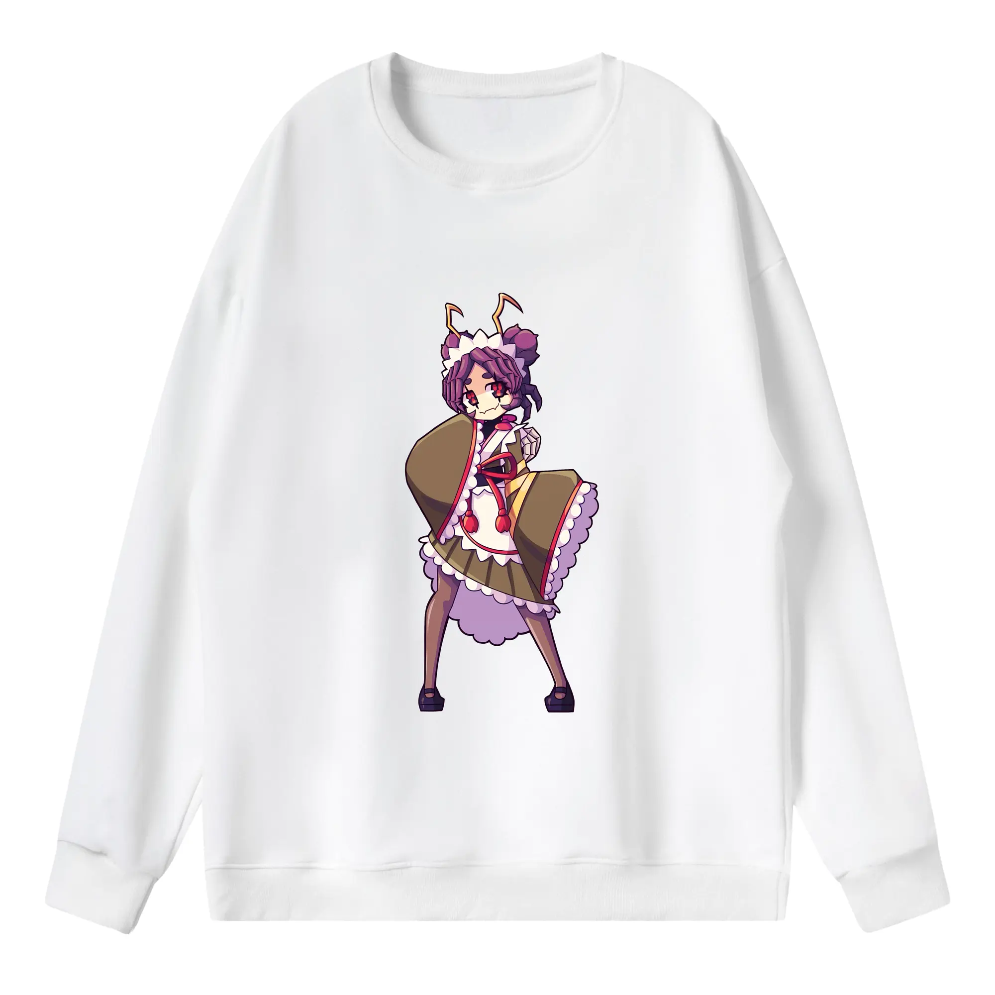 オーバーロード グッズ エントマ・ヴァシリッサ・ゼータ - 薄手 クルーネック スウェット 裏毛260g · ポリエステル 春秋向け カジュアル 男女兼用 · トレーナー デイリー スポーツ 散歩に最適