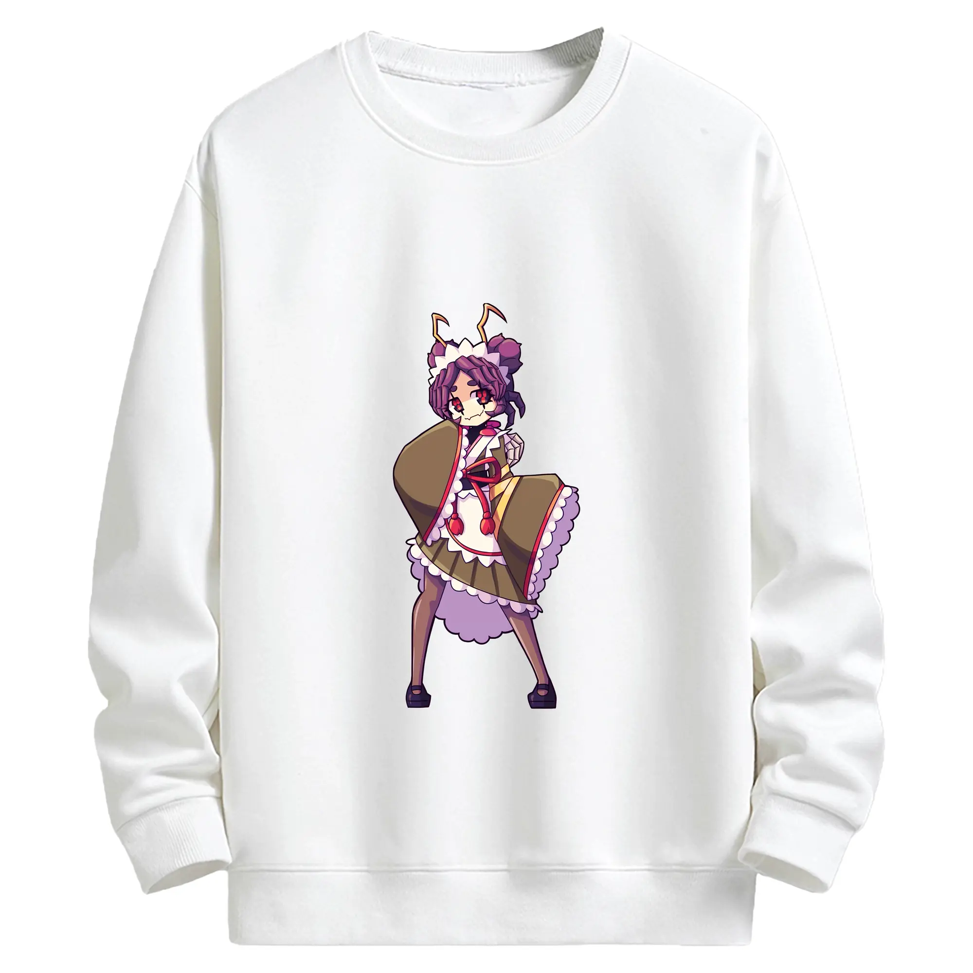 オーバーロード グッズ エントマ・ヴァシリッサ・ゼータ - キッズ クルーネックスウェットシャツ ・ フロントプリント ・ 綿80％ ポリエステル20％ ・ 快適 通学 スポーツ 日常使い お散歩用