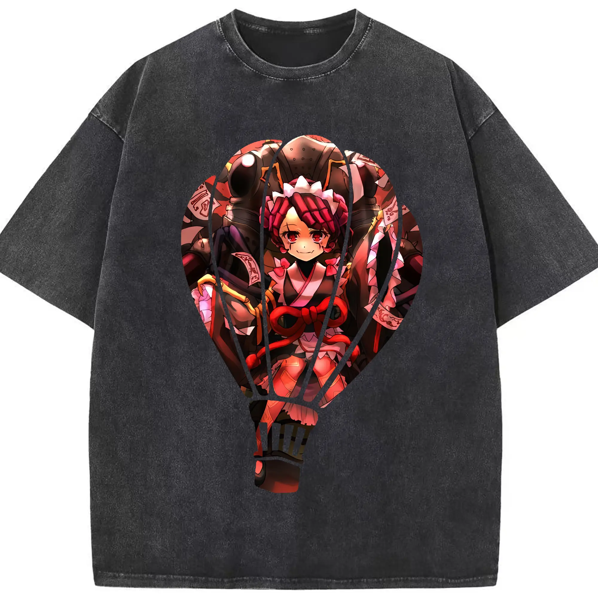 オーバーロード グッズ エントマ・ヴァシリッサ・ゼータ - 綿100％ ヴィンテージ風 半袖Tシャツ ・ フロントプリント ・ 柔らか肌触り ・ 通気性 快適 ・ スポーツ カジュアル 外出用