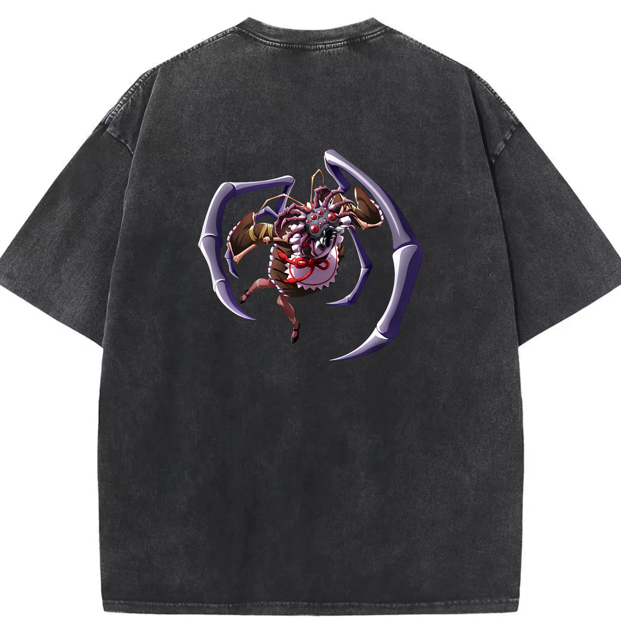 オーバーロード グッズ エントマ・ヴァシリッサ・ゼータ - 綿100％ ヴィンテージ風 半袖Tシャツ ・ 背面プリント ・ 柔らか肌触り ・ 通気性 快適 ・ スポーツ カジュアル 外出用