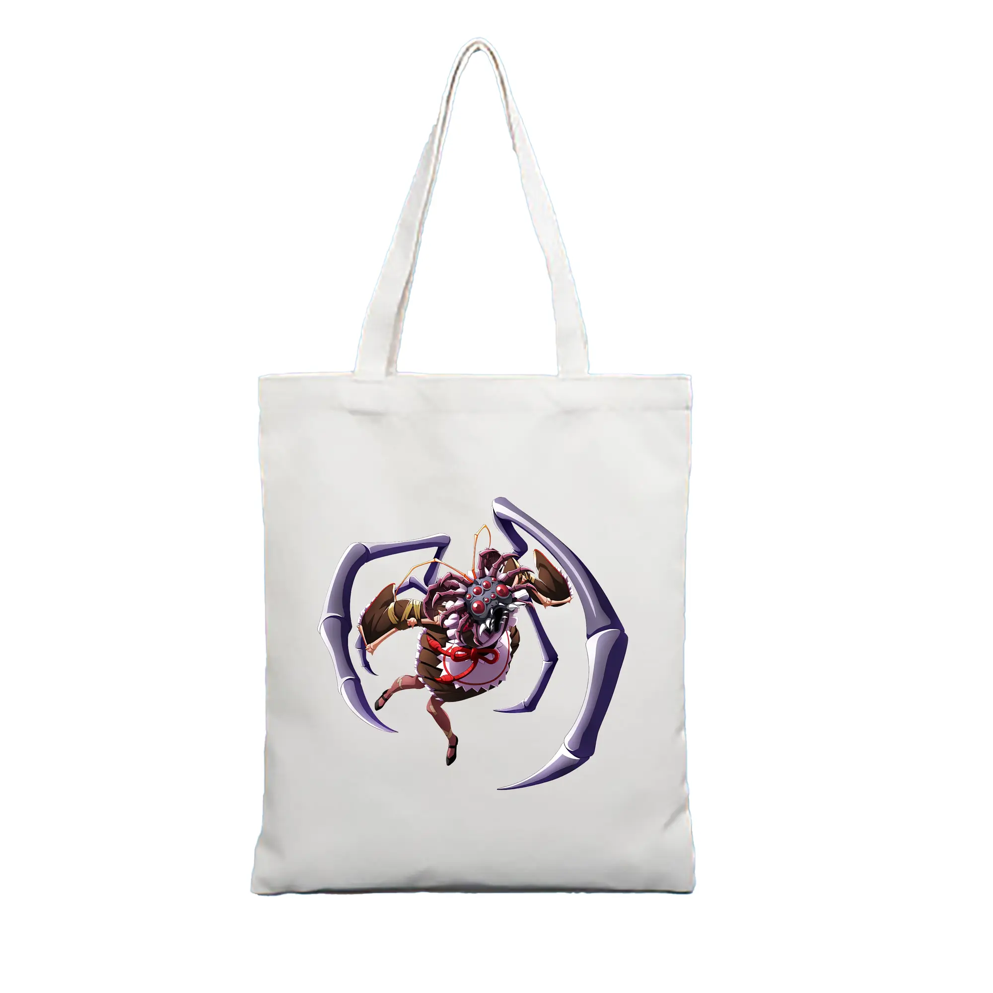 オーバーロード グッズ エントマ・ヴァシリッサ・ゼータ - 縦型キャンバス手提げバッグ（トートバッグ） ・ キャンバス素材 ・ ショッピング用 ・ 軽量 丈夫 お手入れ簡単